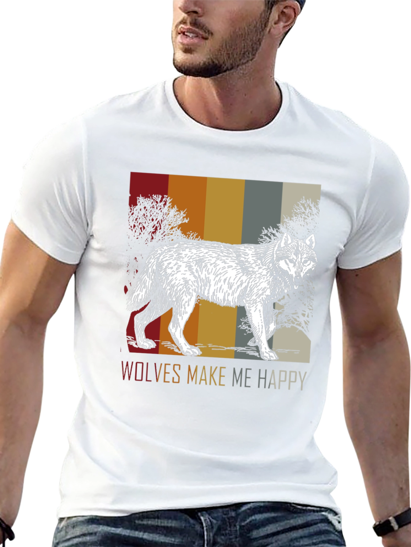 Wolves Make Me Happy Graphic Tee