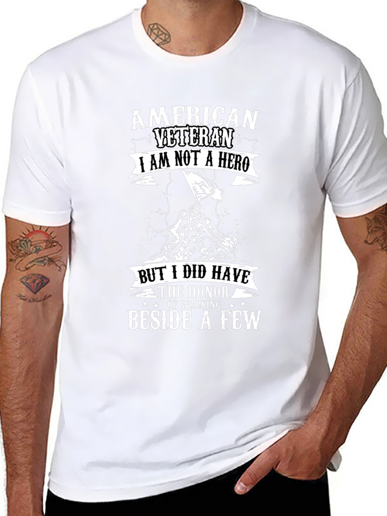 American Veteran Graphic Print T-Shirt
