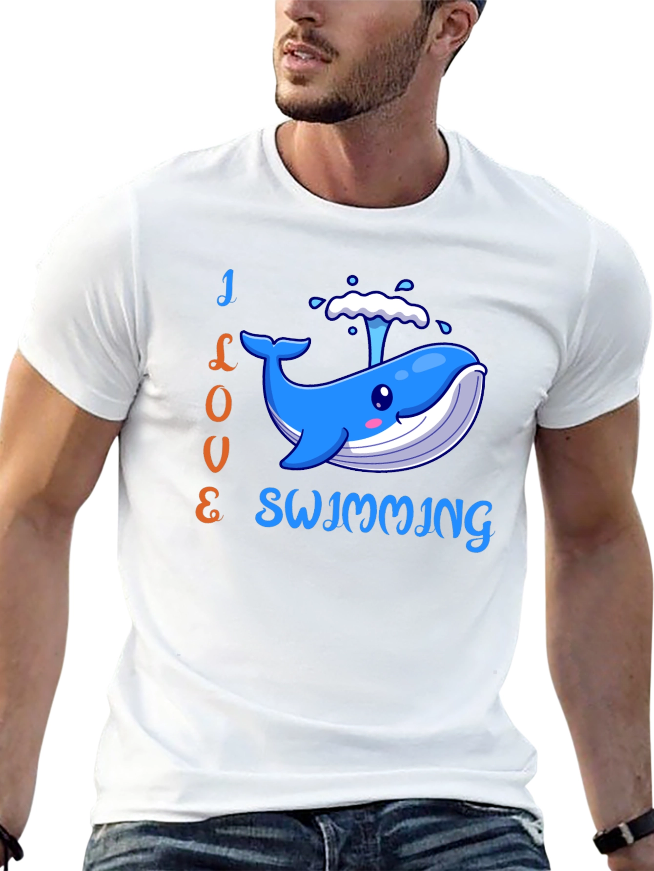 I Love Swimming Whale T-Shirt