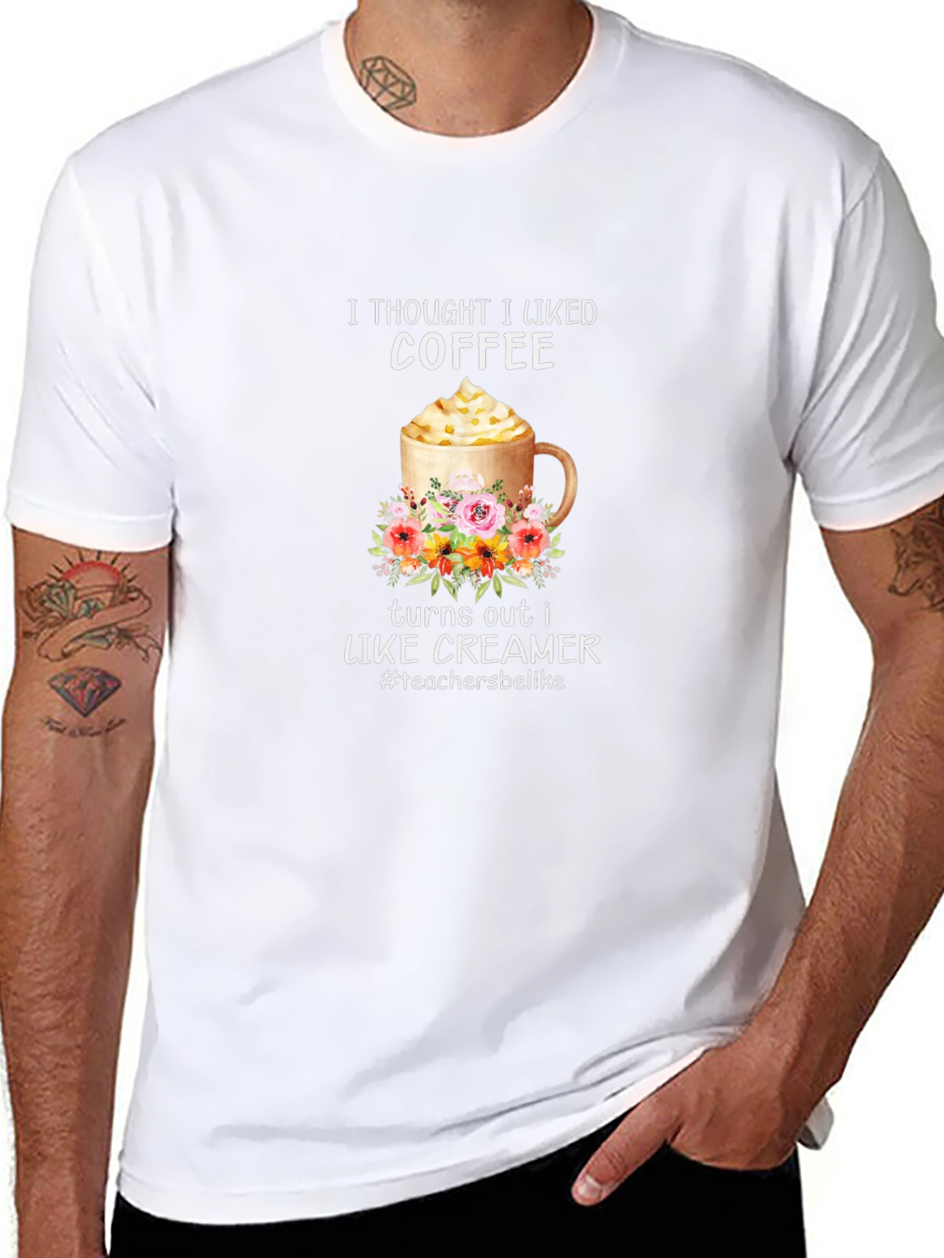 Coffee & Creamer Graphic Tee - Teacher Gift