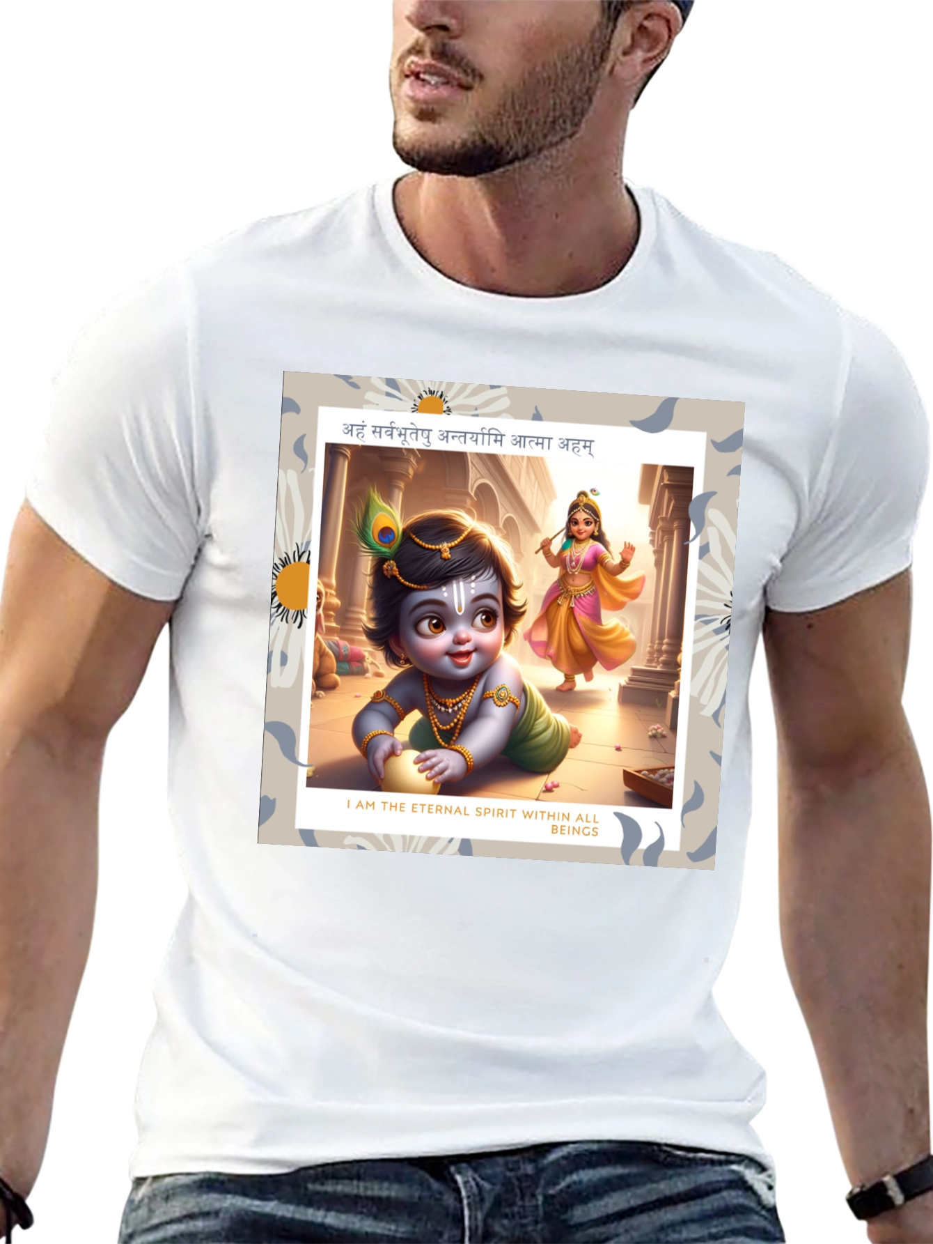 Krishna Graphic T-Shirt - Eternal Spirit Design