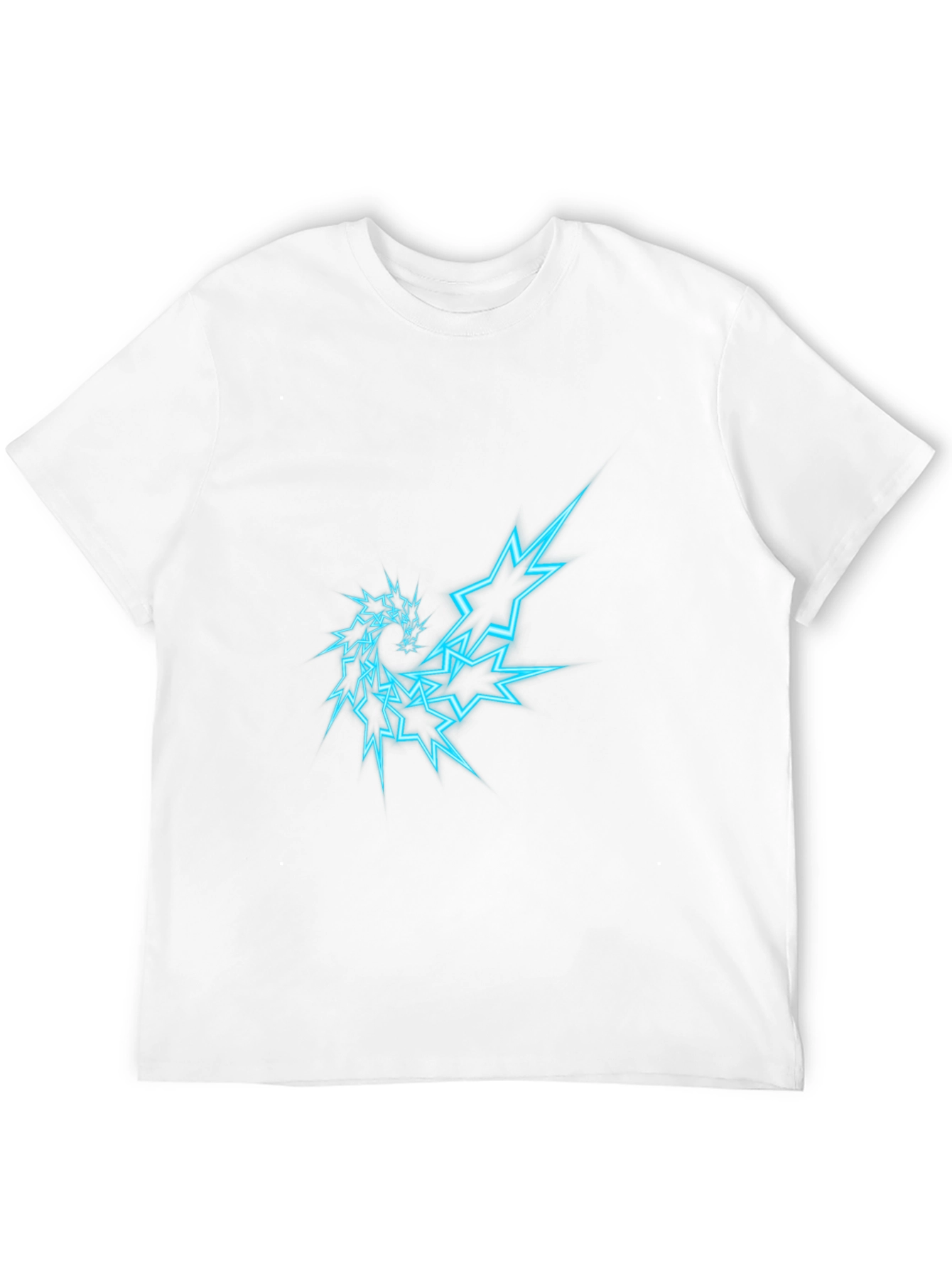Lightning Spiral Graphic Tee - Black Cotton Blend