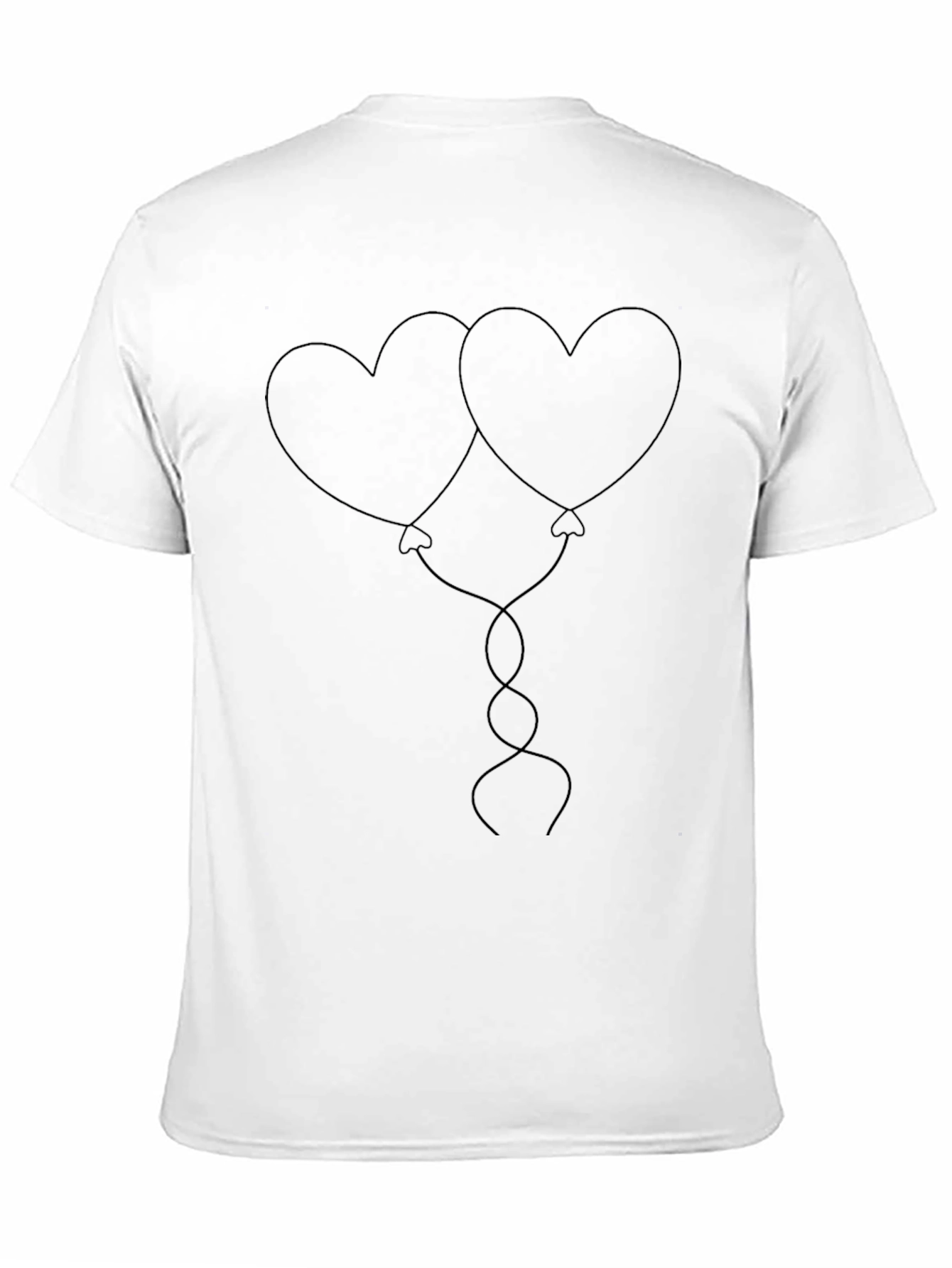 Heart Balloons Graphic Tee - Black