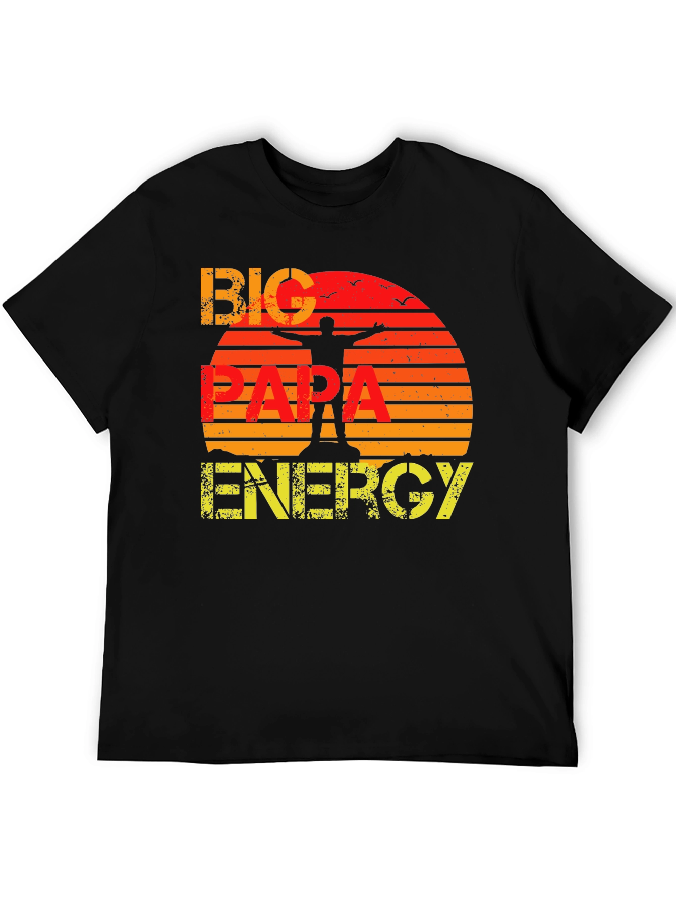Big Papa Energy T-Shirt - Retro Sunset Design
