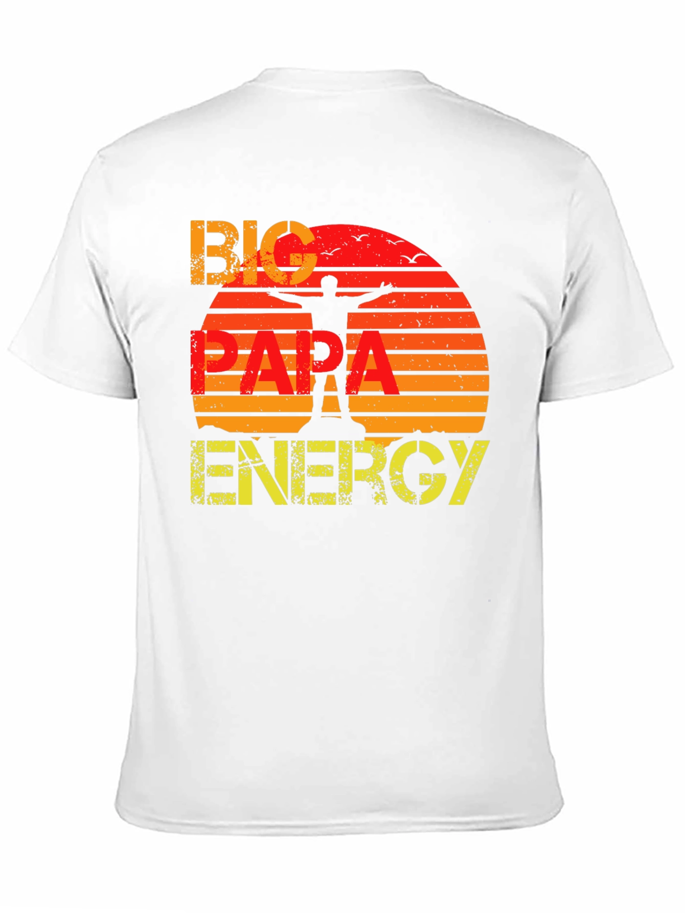 Big Papa Energy T-Shirt - Retro Sunset Design