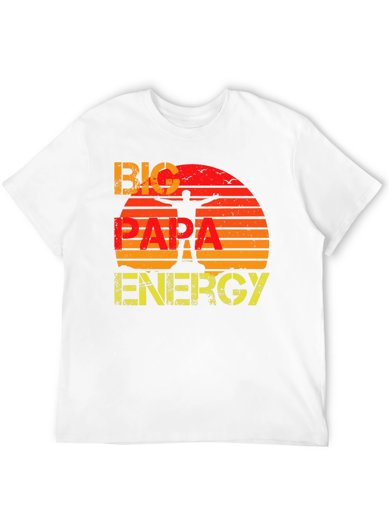 Big Papa Energy T-Shirt - Retro Sunset Design