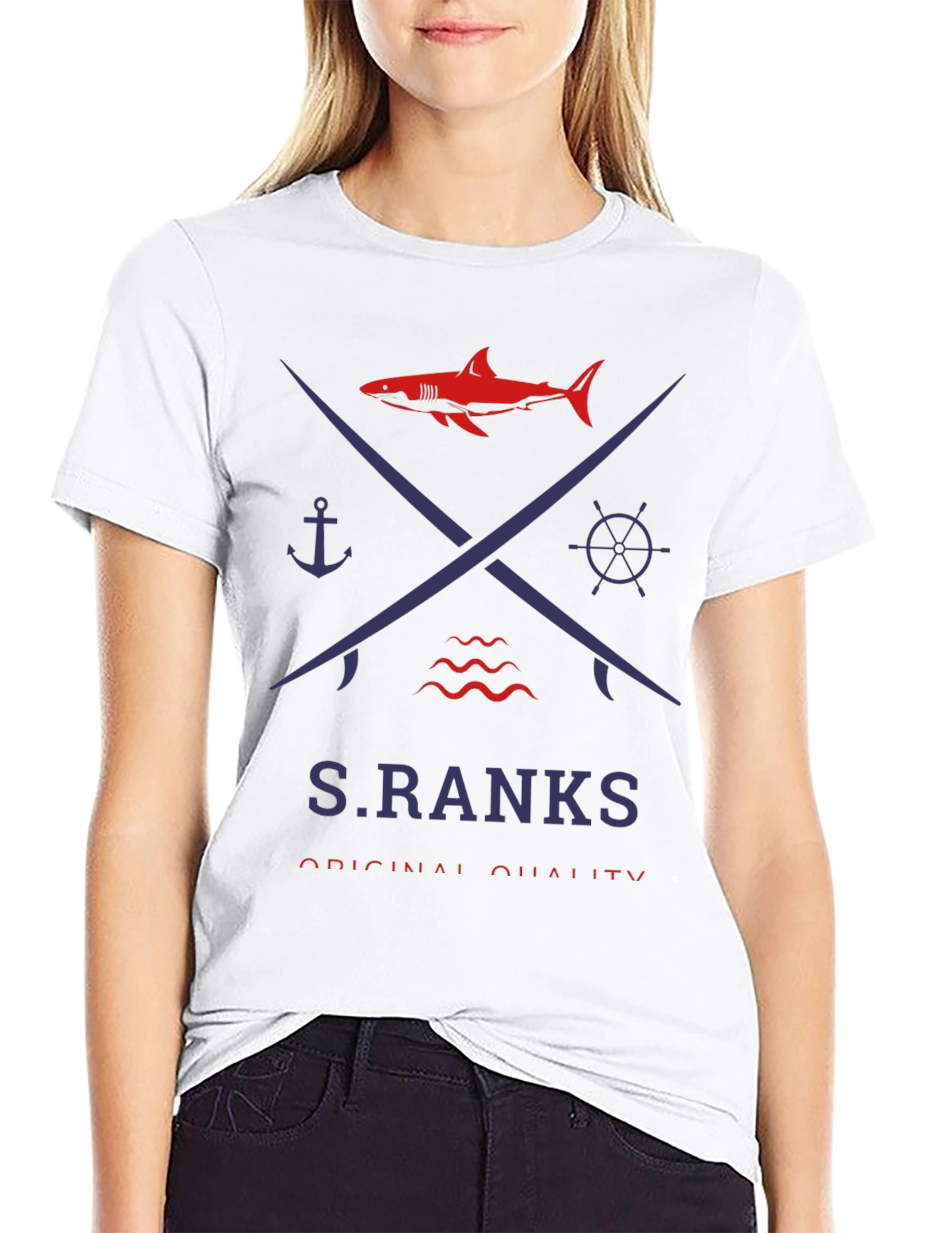 Nautical Shark Graphic Tee - S.RANKS Original Quality
