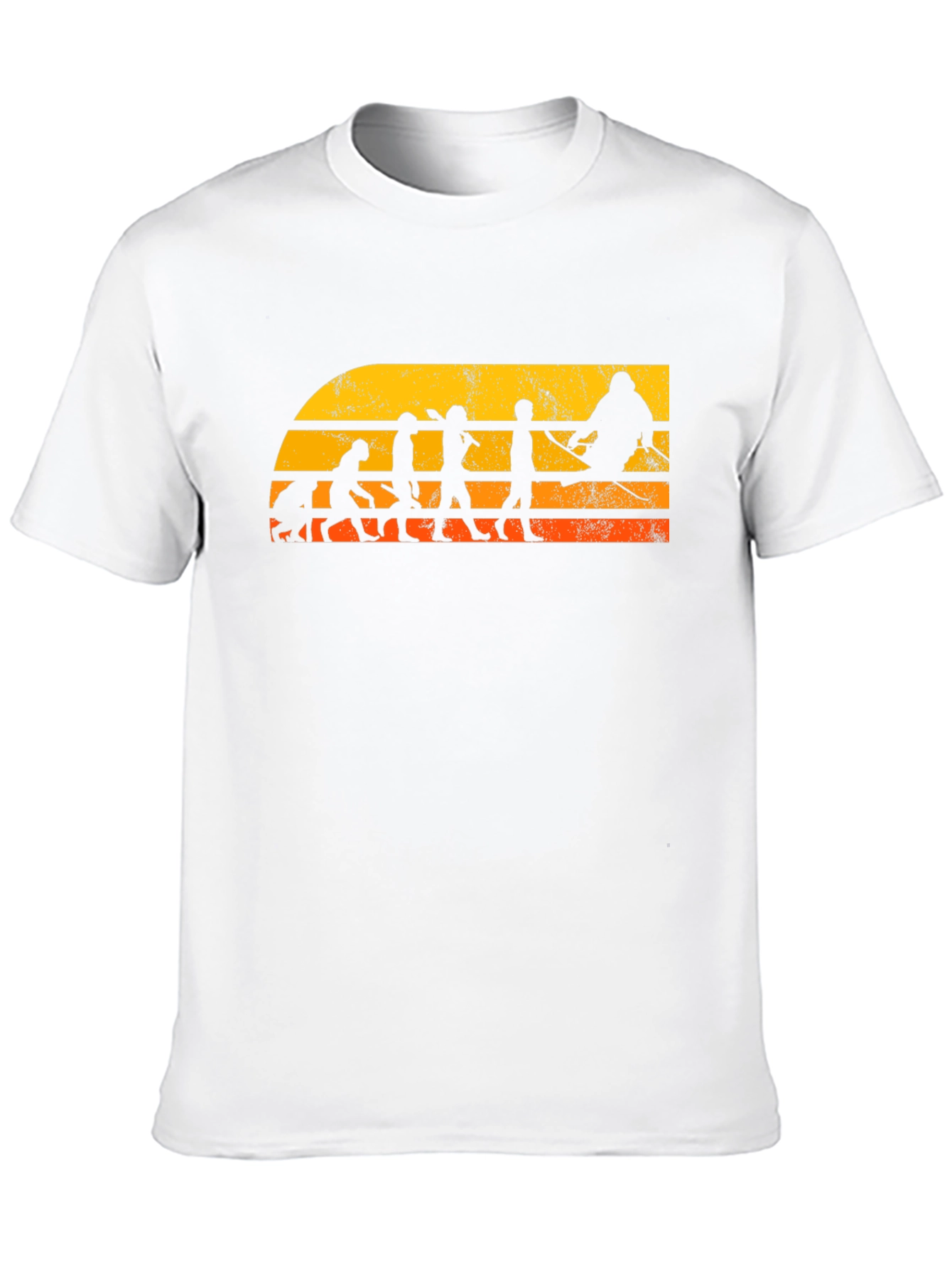 Skiing Evolution Graphic T-Shirt