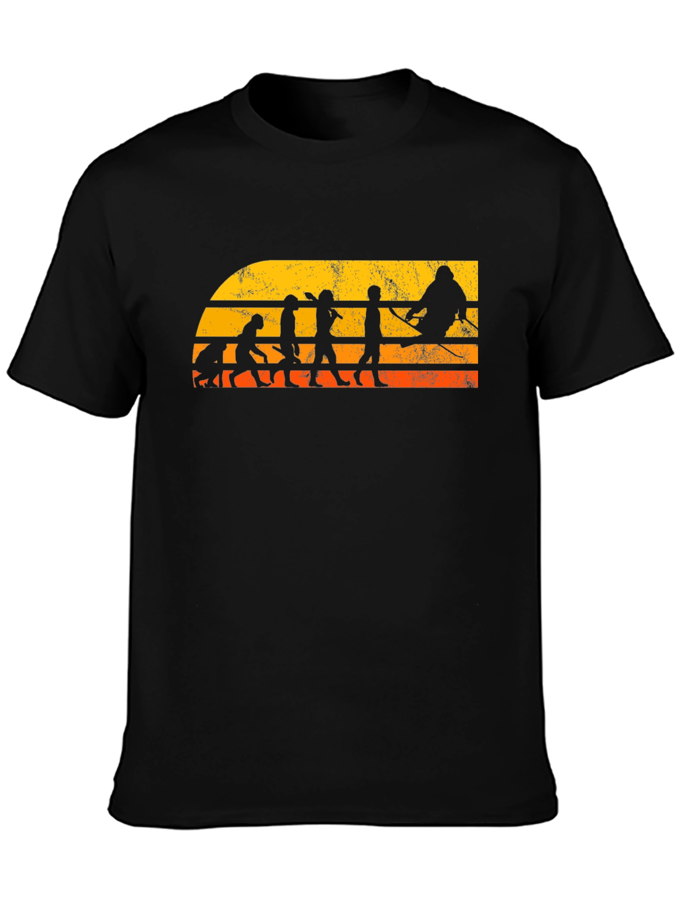 Skiing Evolution Graphic T-Shirt