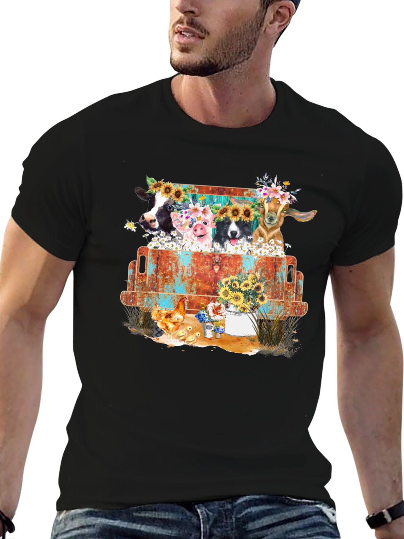 Farm Animal Truck Graphic Tee