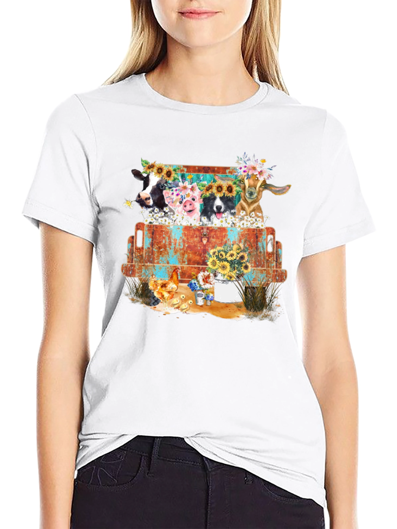 Farm Animal Truck Graphic Tee
