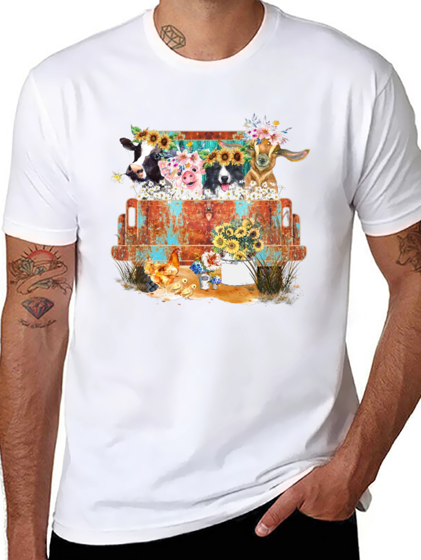 Farm Animal Truck Graphic Tee