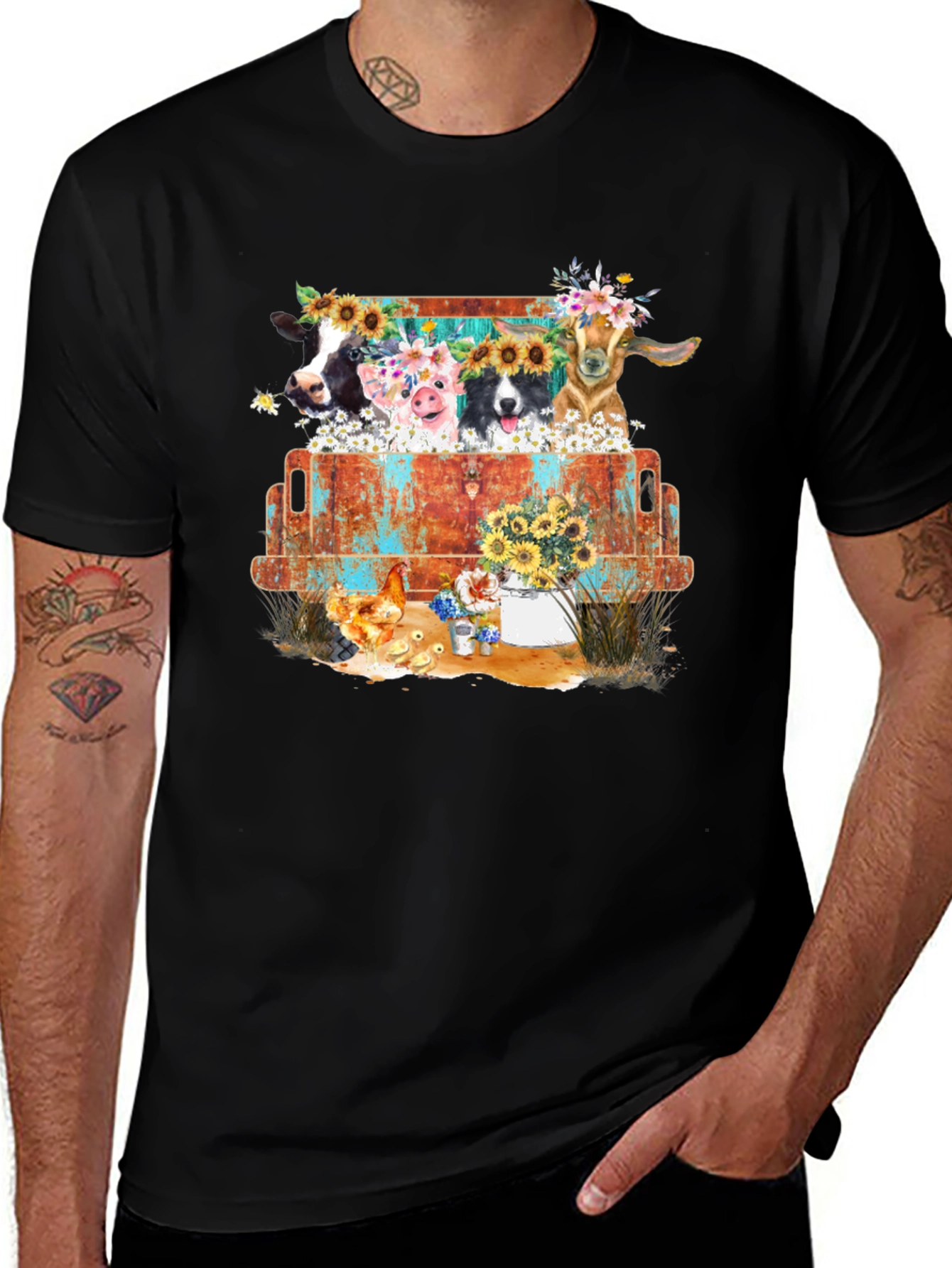 Farm Animal Truck Graphic Tee