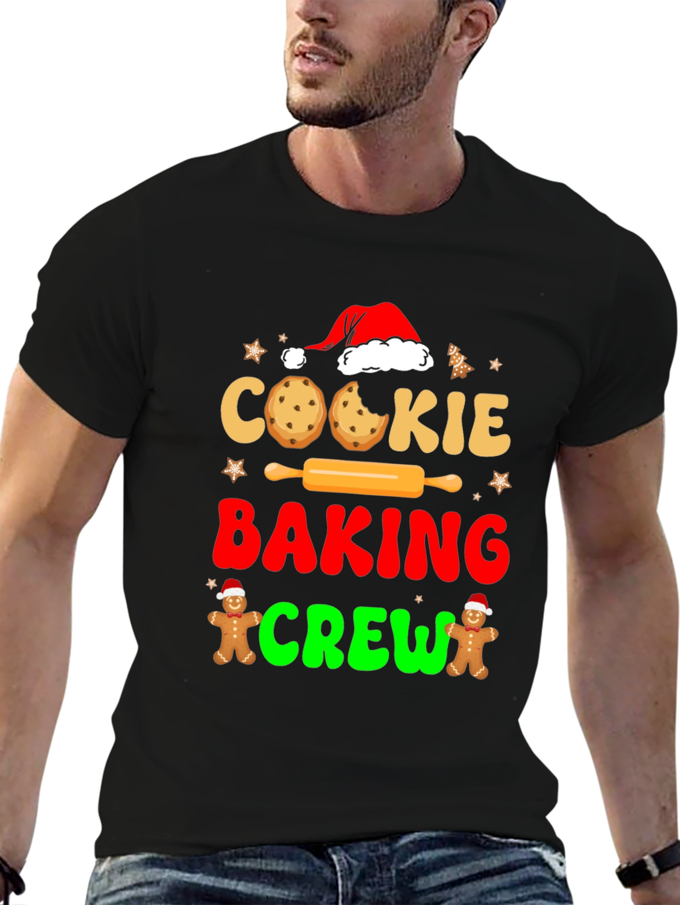 Cookie Baking Crew Graphic T-Shirt - Festive Holiday Tee
