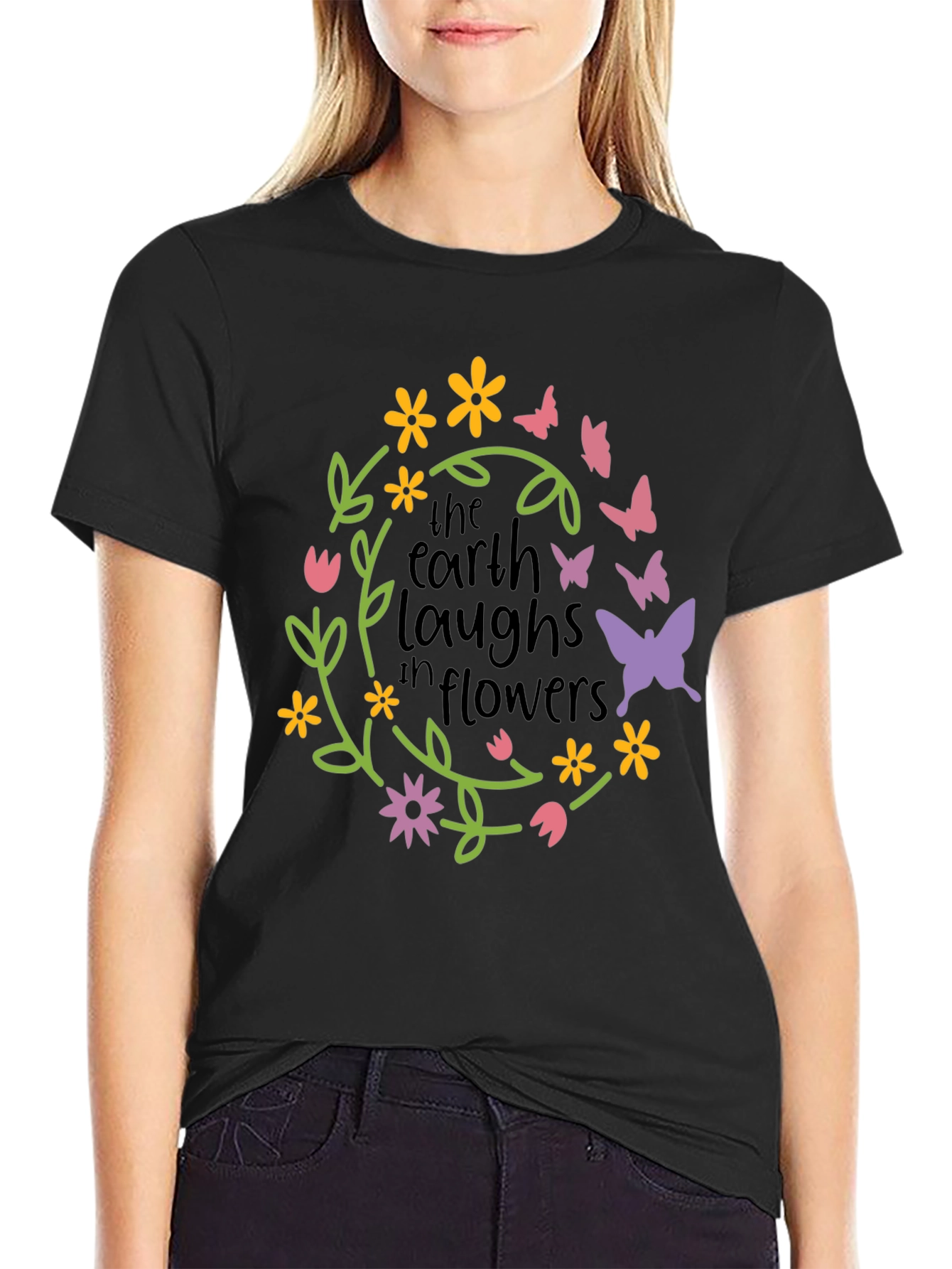 Earth Laughs in Flowers Graphic Tee