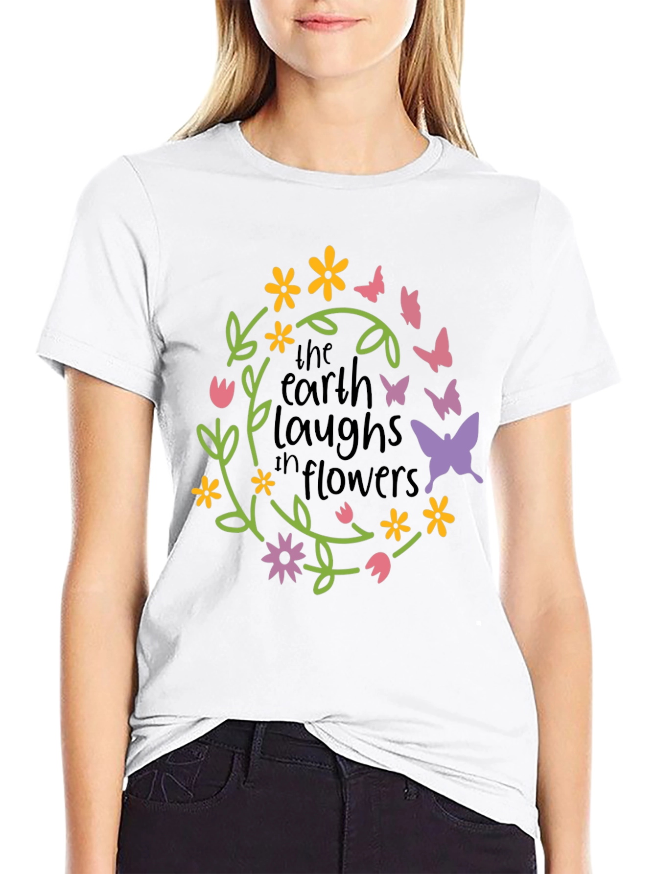 Earth Laughs in Flowers Graphic Tee
