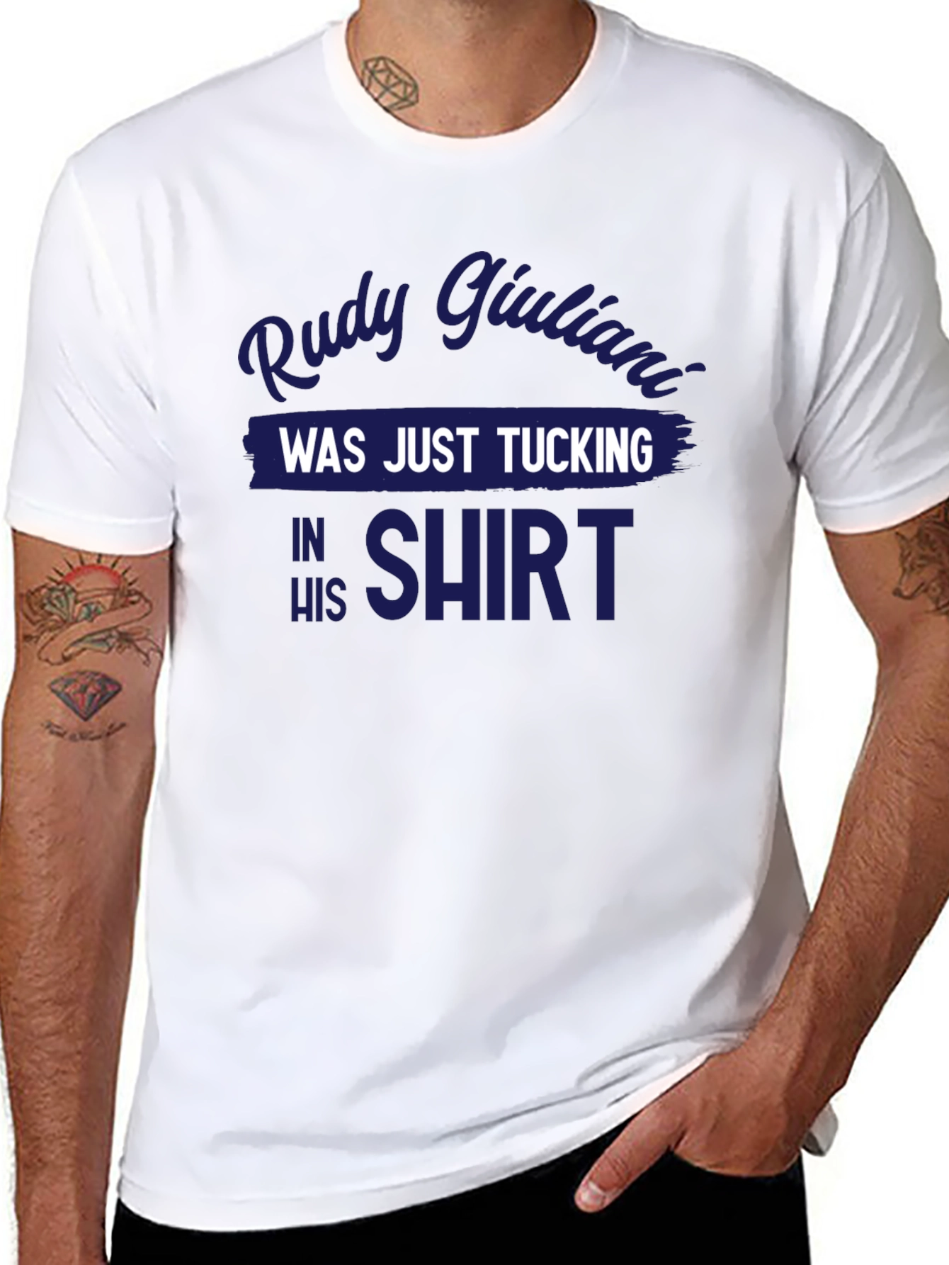 Rudy Giuliani Tucking Shirt Graphic Tee