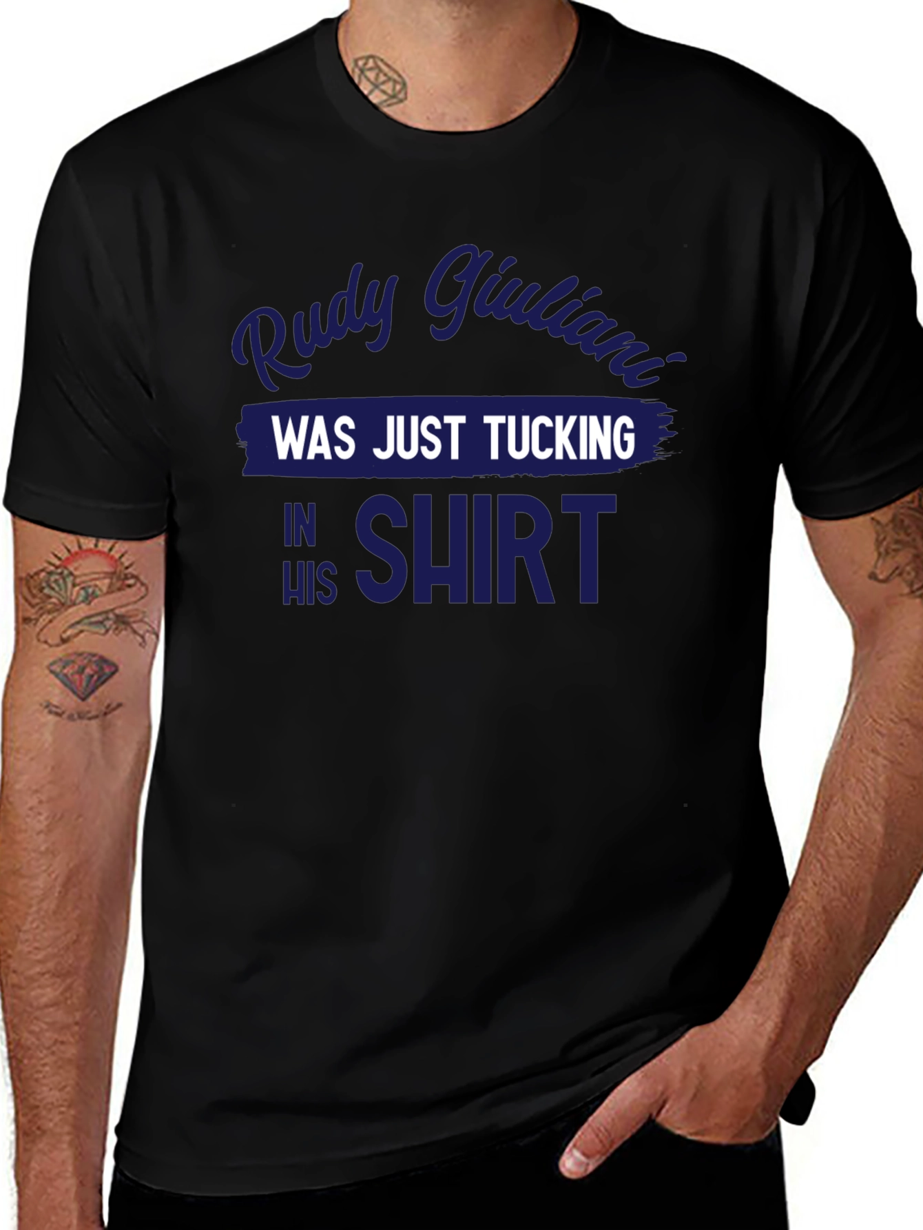 Rudy Giuliani Tucking Shirt Graphic Tee