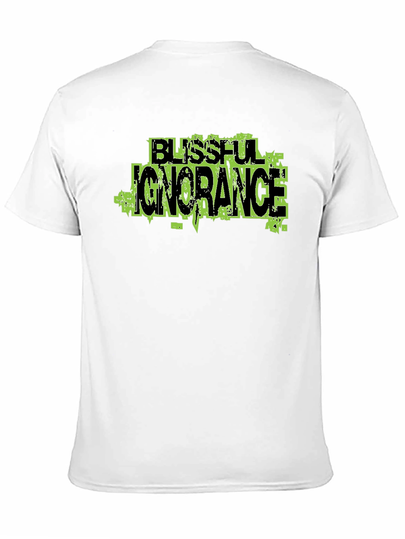 Blissful Ignorance Graphic Print Black T-Shirt