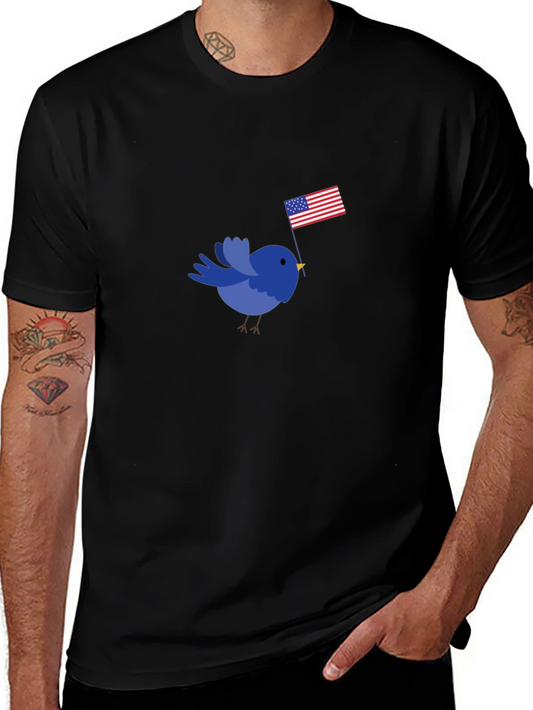 Patriotic Bird T-Shirt - Black