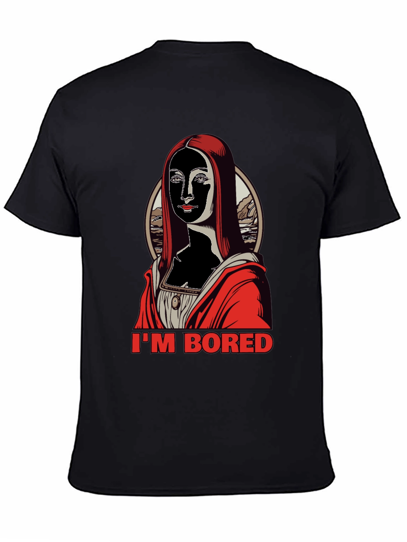 Im Bored Mona T-Shirt - Black