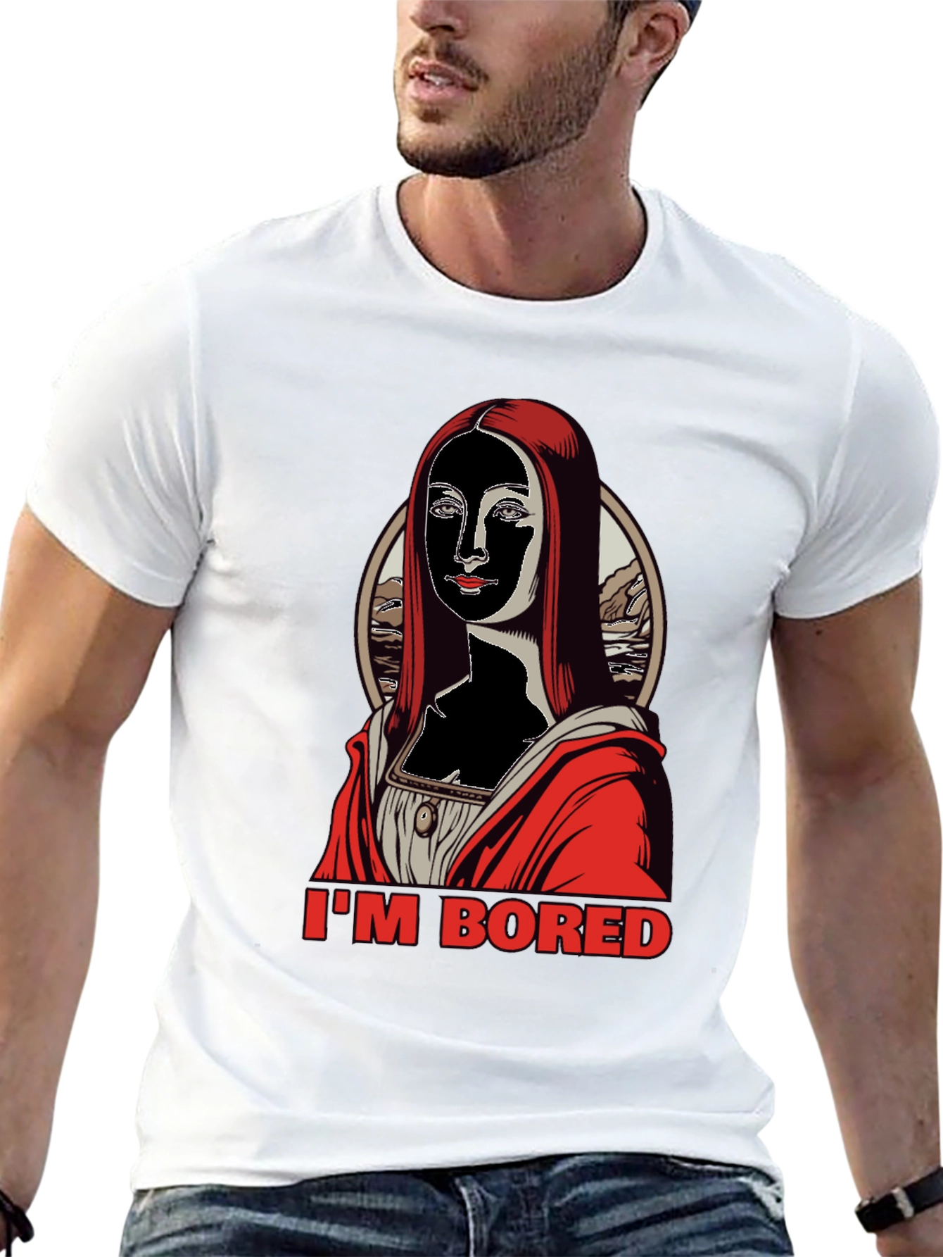 Im Bored Mona T-Shirt - Black