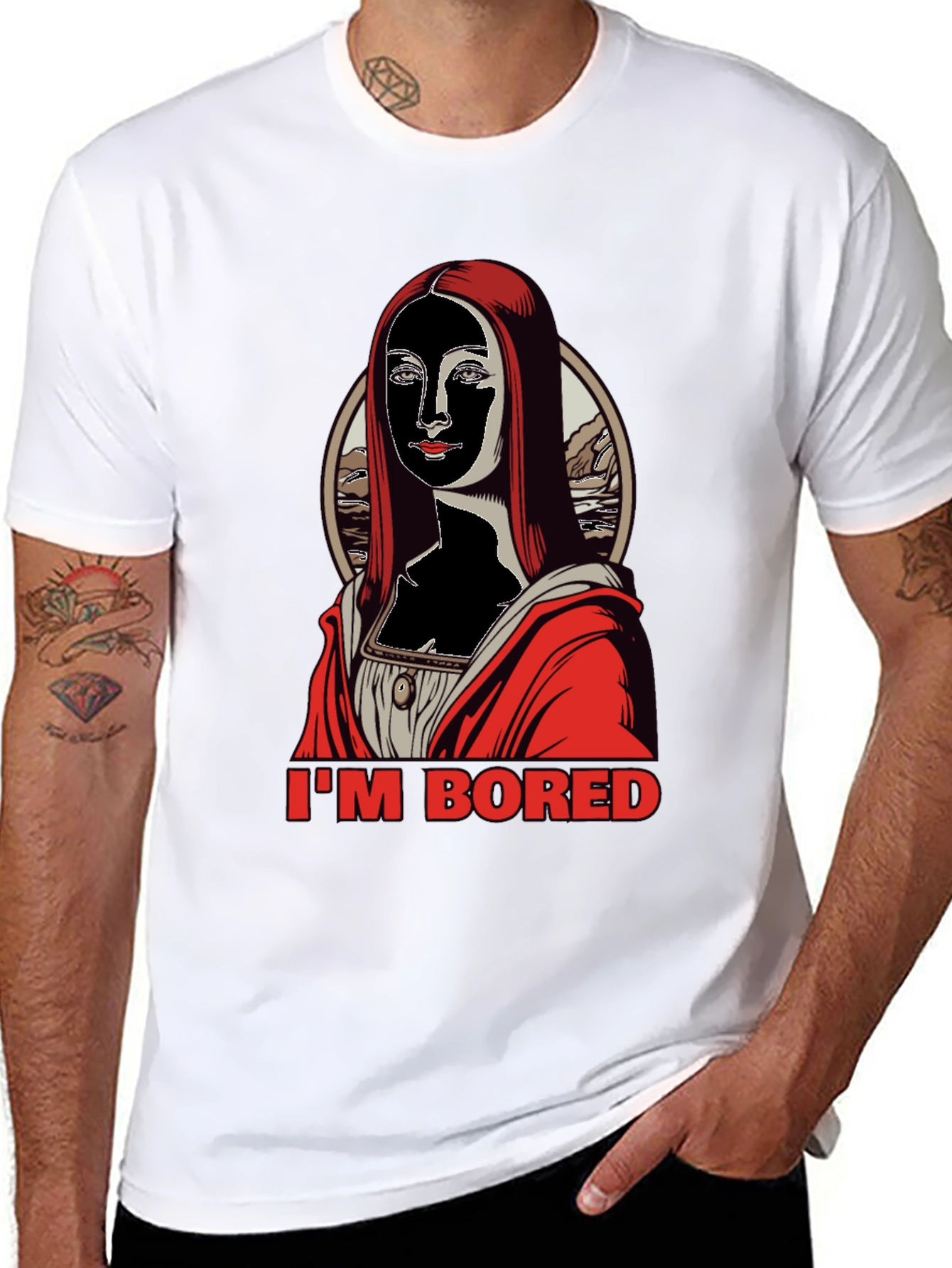Im Bored Mona T-Shirt - Black