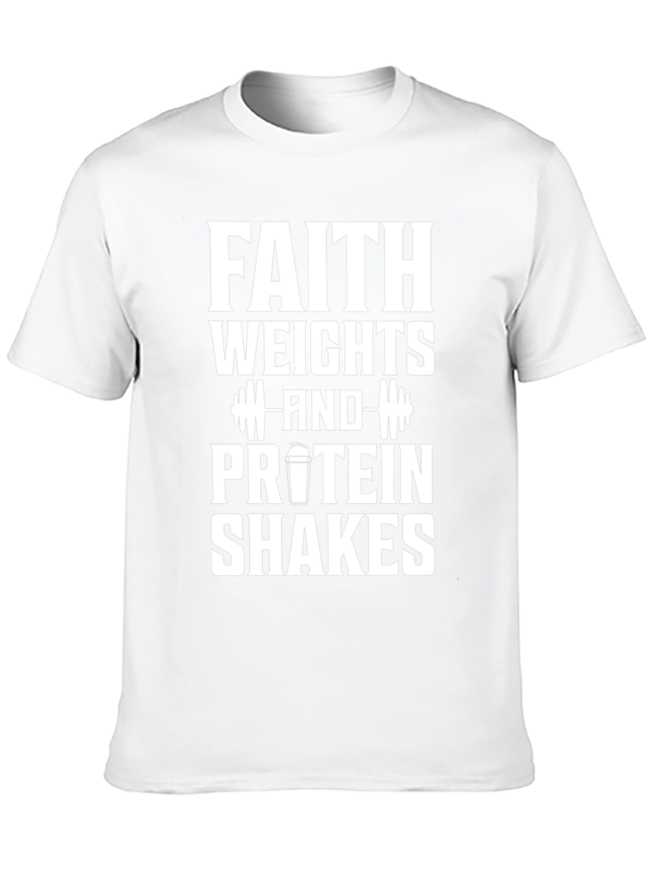 Faith Weights Protein Shakes Black Graphic T-Shirt