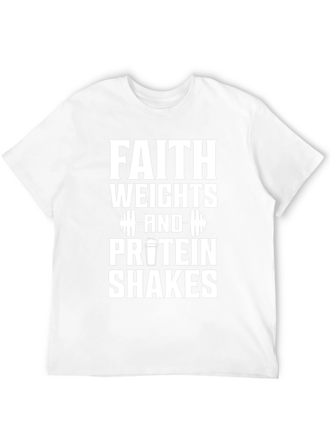 Faith Weights Protein Shakes Black Graphic T-Shirt