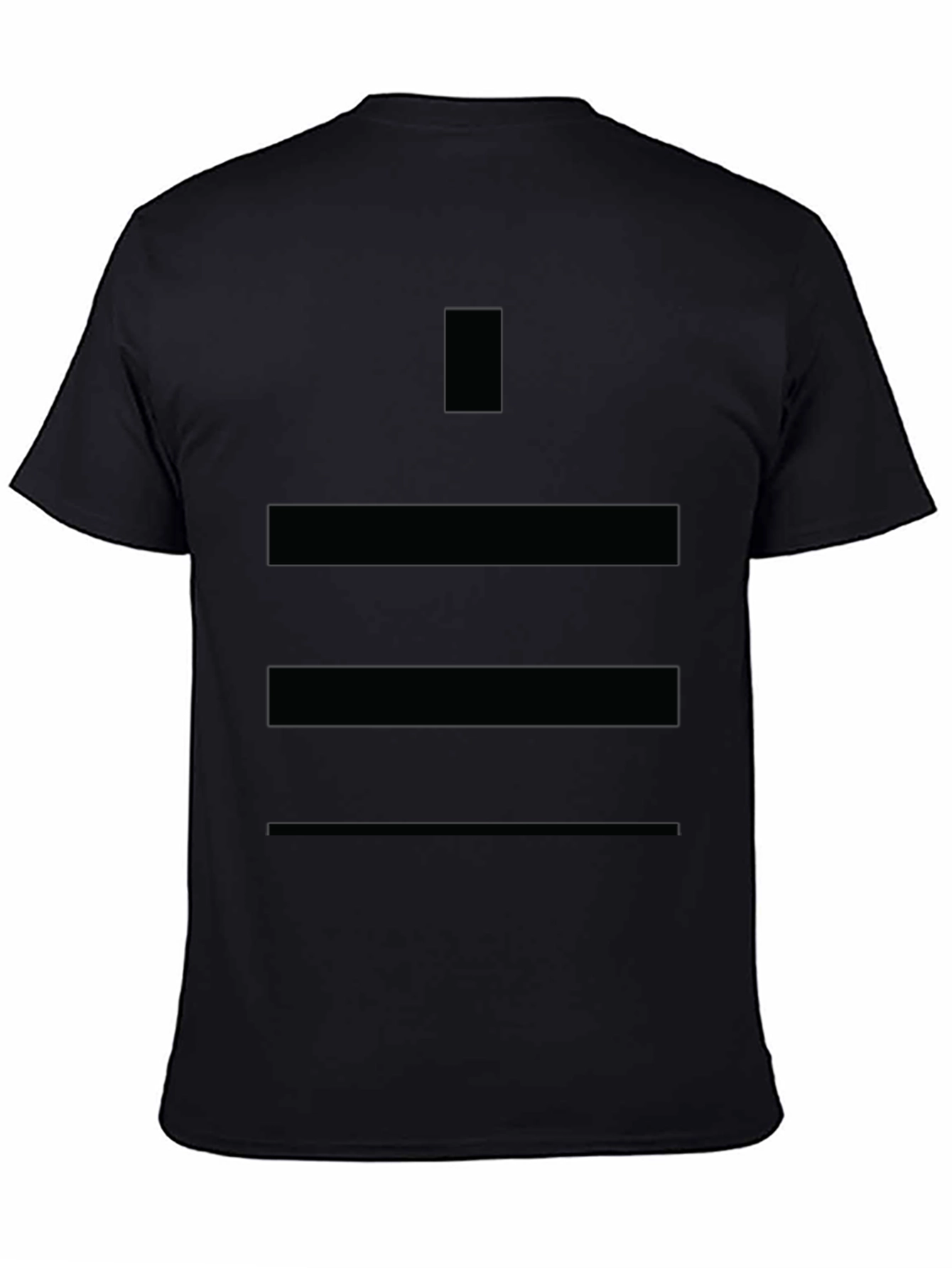 Stylish Mens Black T-Shirt with Geometric Design