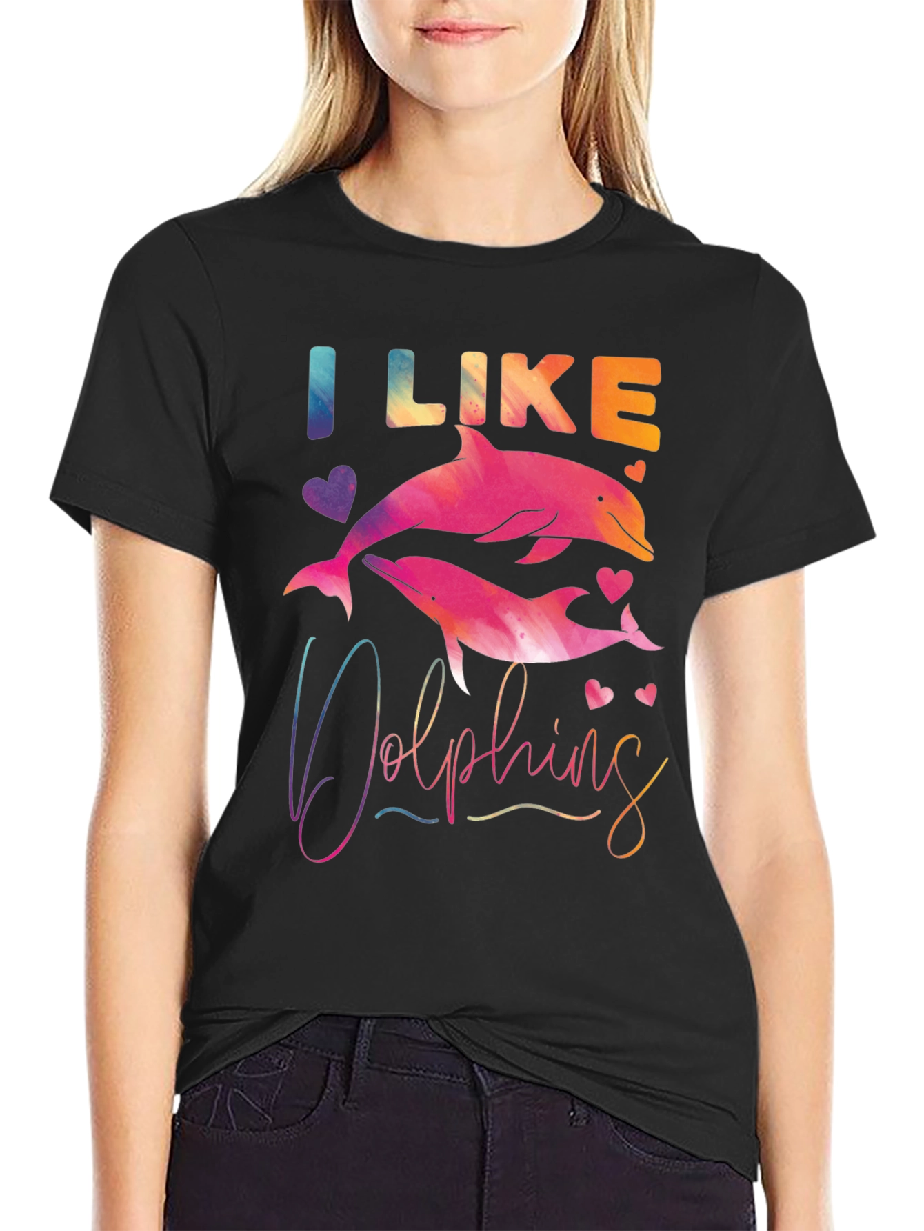 I Like Dolphins Graphic Tee