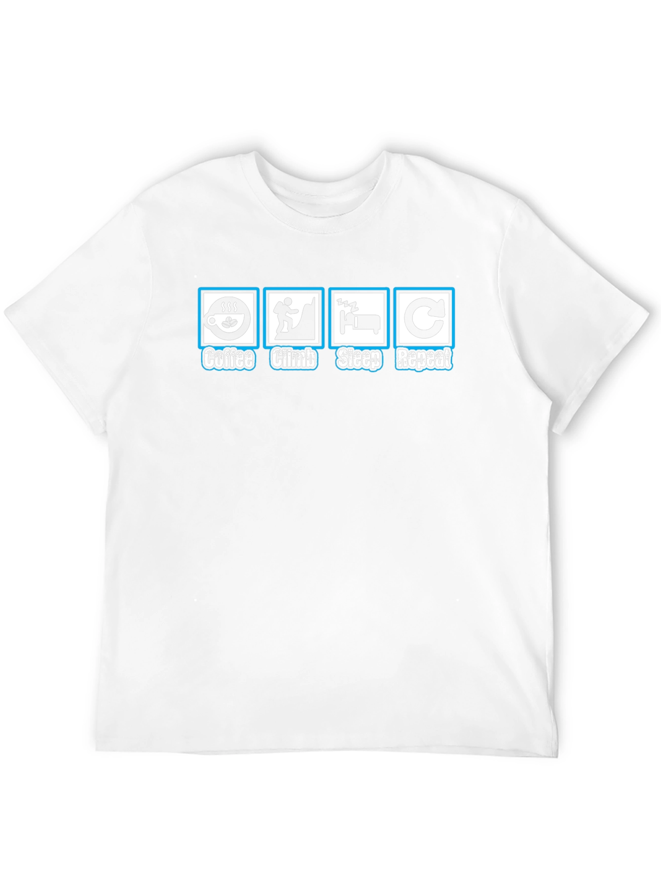 Coffee Climb Sleep Repeat Graphic Tee
