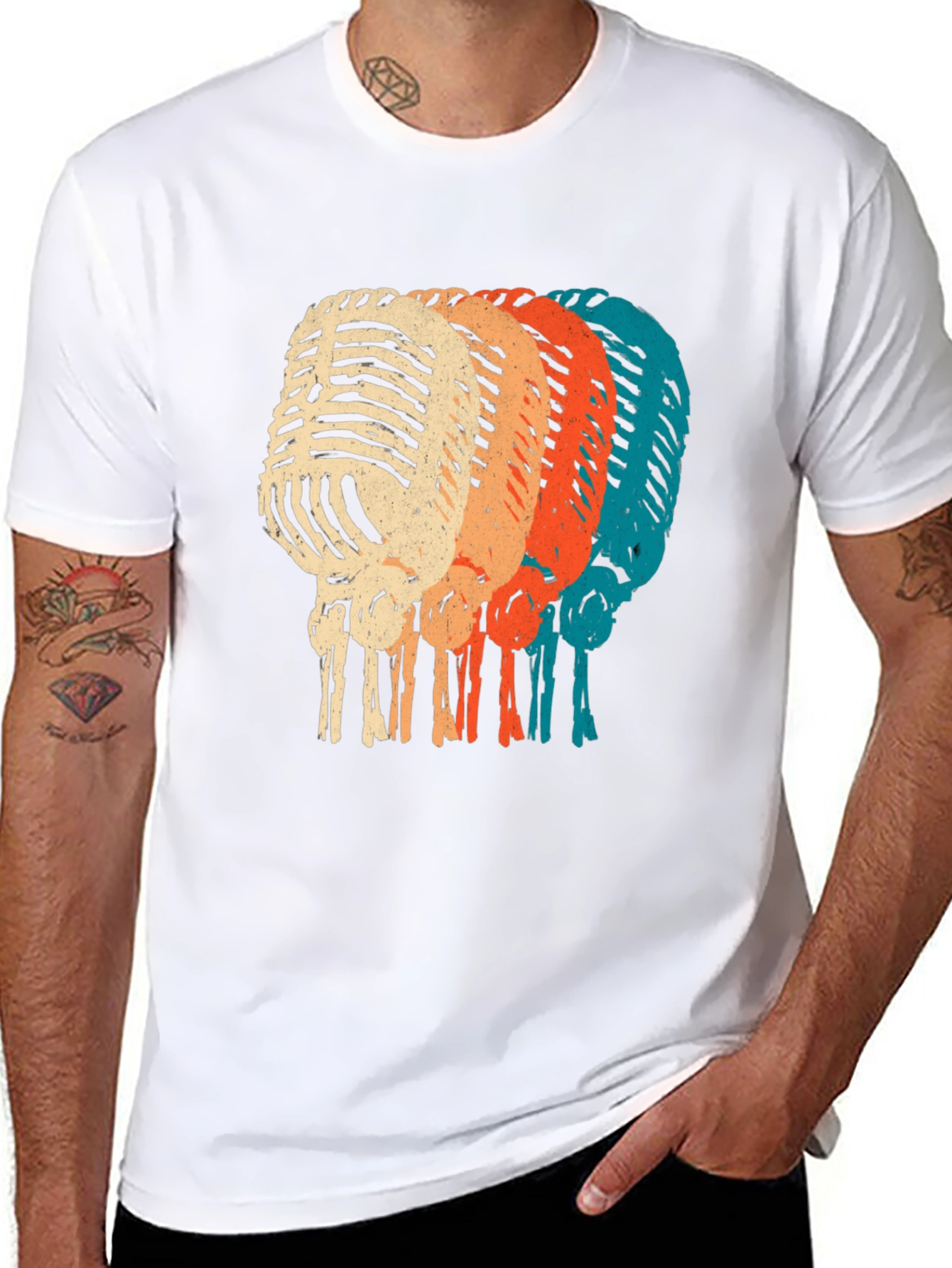 Retro Microphone Graphic T-Shirt