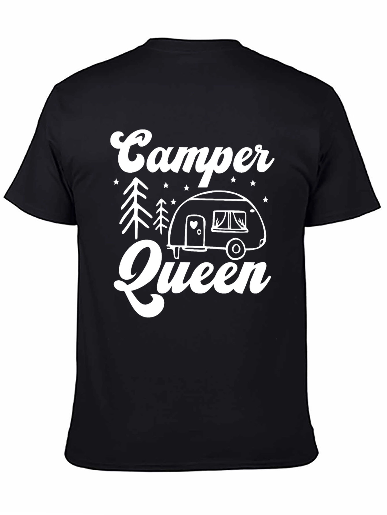 Camper Queen Graphic T-Shirt - Black