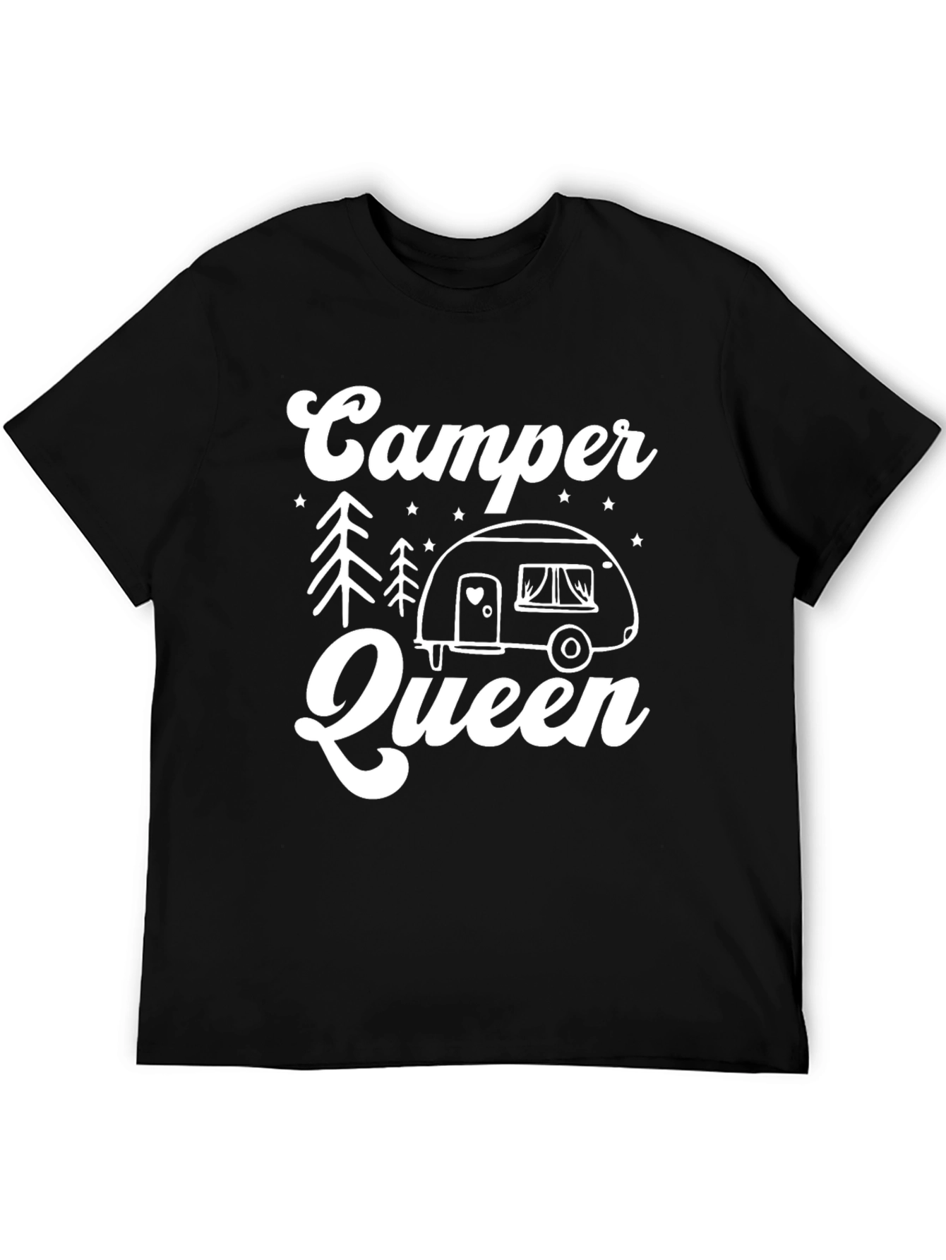 Camper Queen Graphic T-Shirt - Black