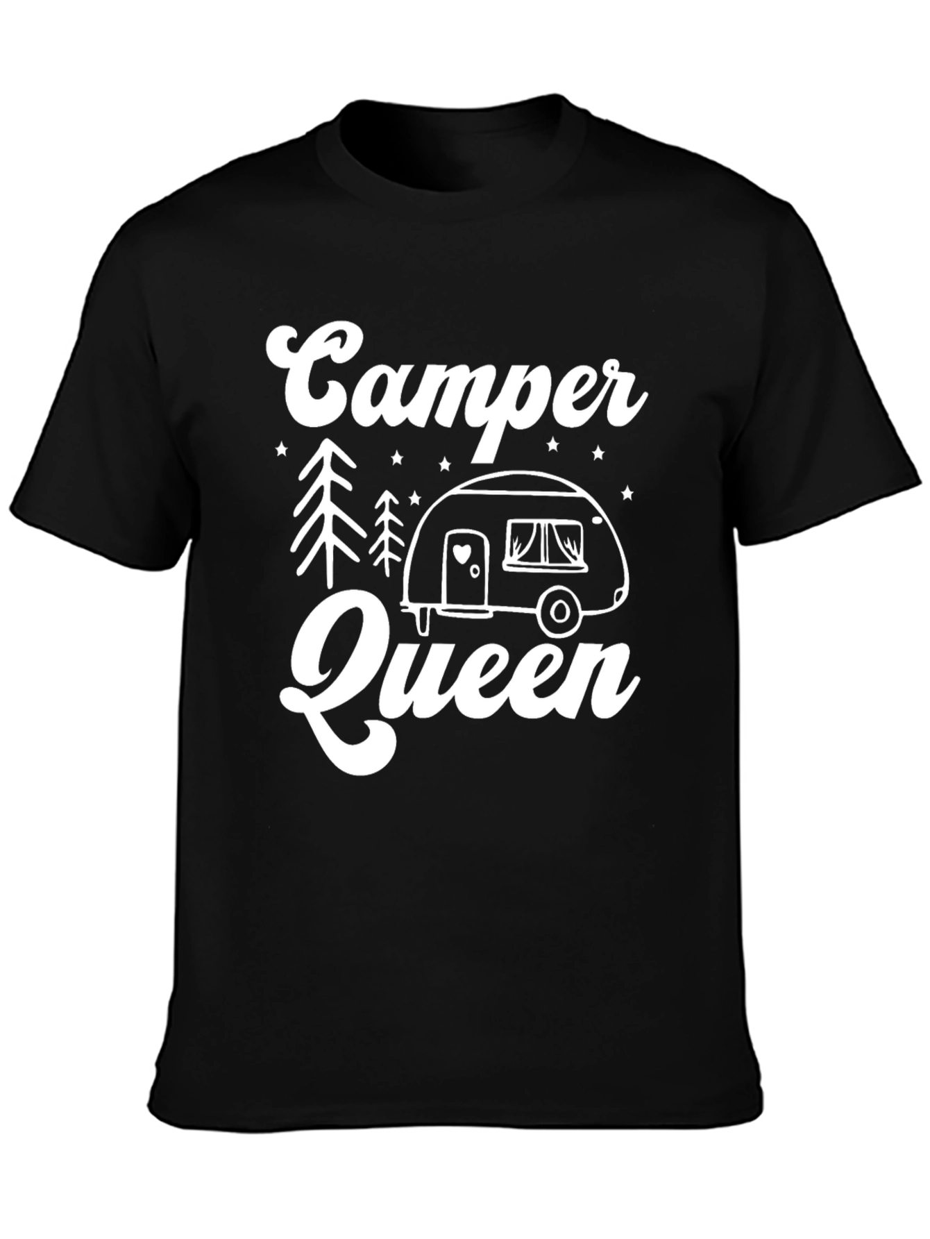 Camper Queen Graphic T-Shirt - Black