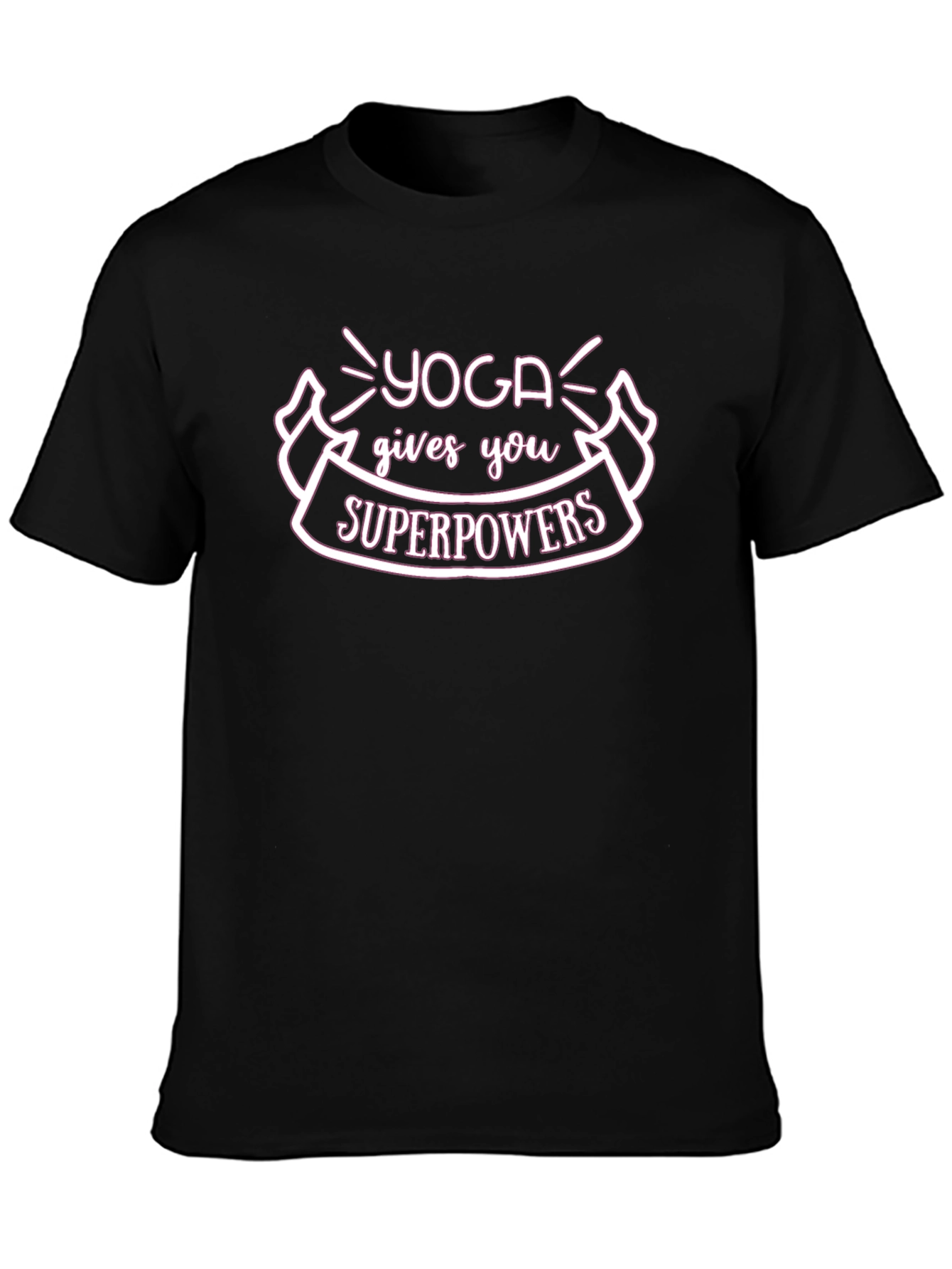 Yoga Superpowers Black T-Shirt