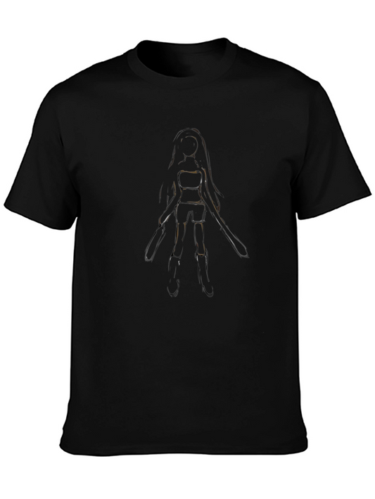 Anime Girl Black T-Shirt - Stylish Casual Wear
