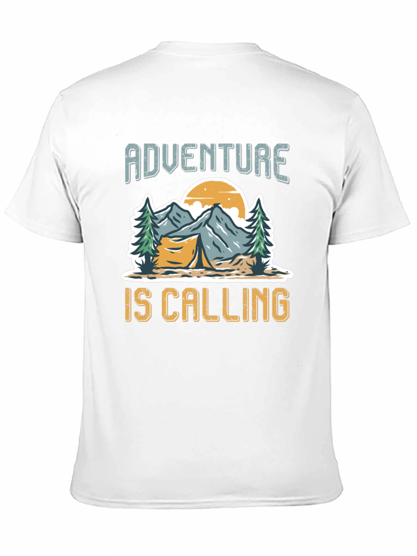 Adventure is Calling Black Graphic T-Shirt