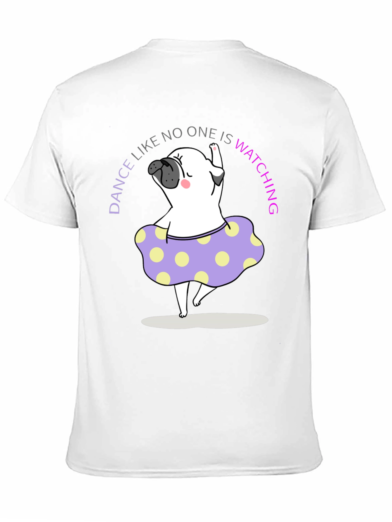 Dance Pug T-Shirt - Black Cotton Tee
