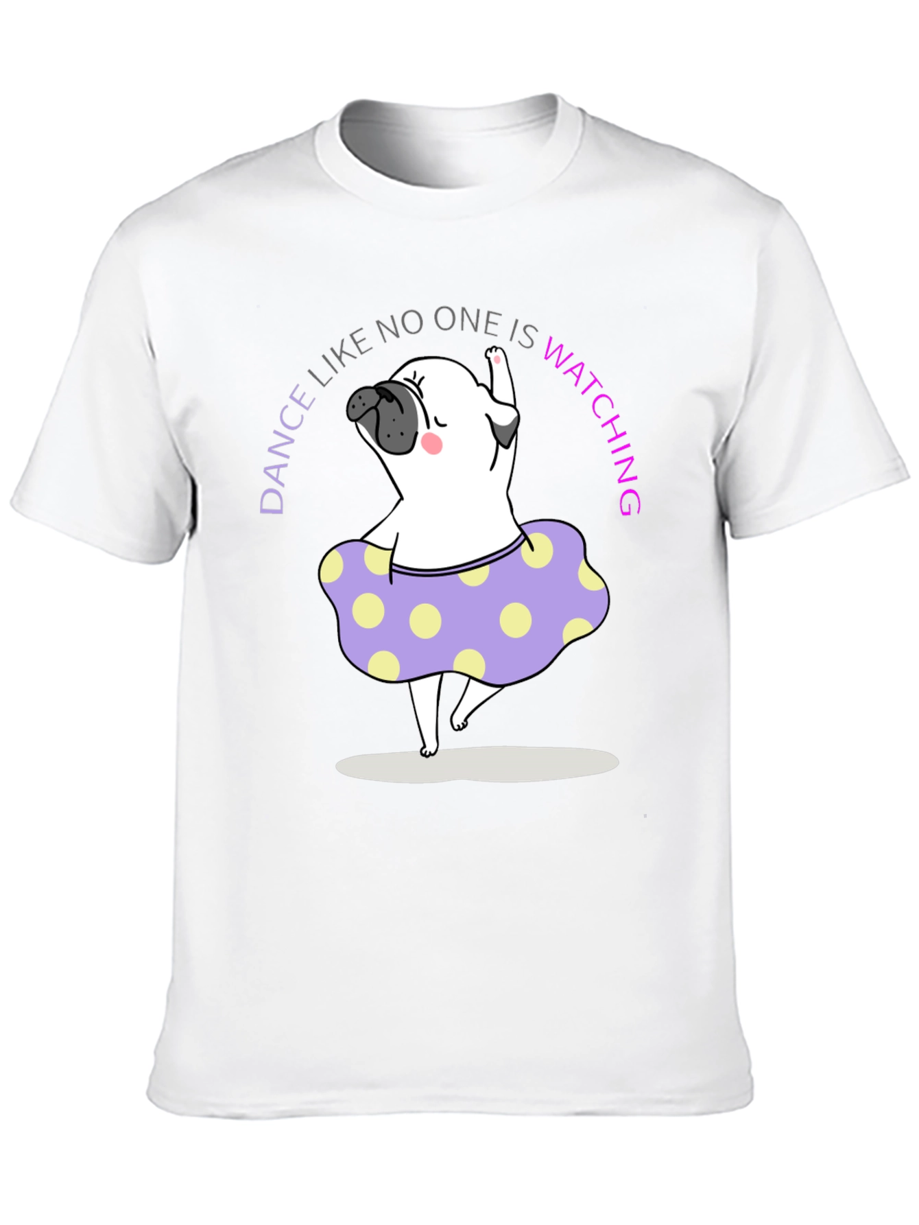 Dance Pug T-Shirt - Black Cotton Tee