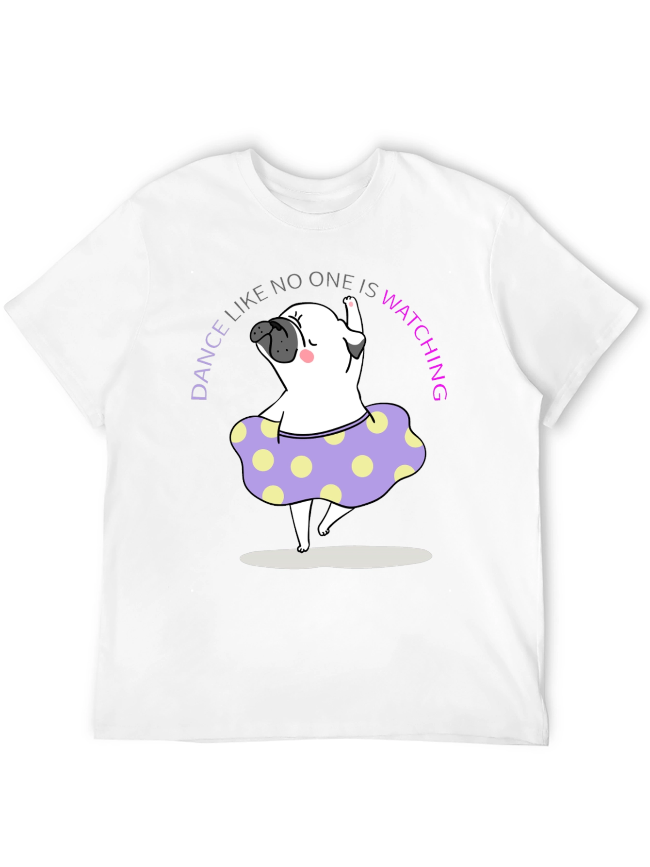 Dance Pug T-Shirt - Black Cotton Tee
