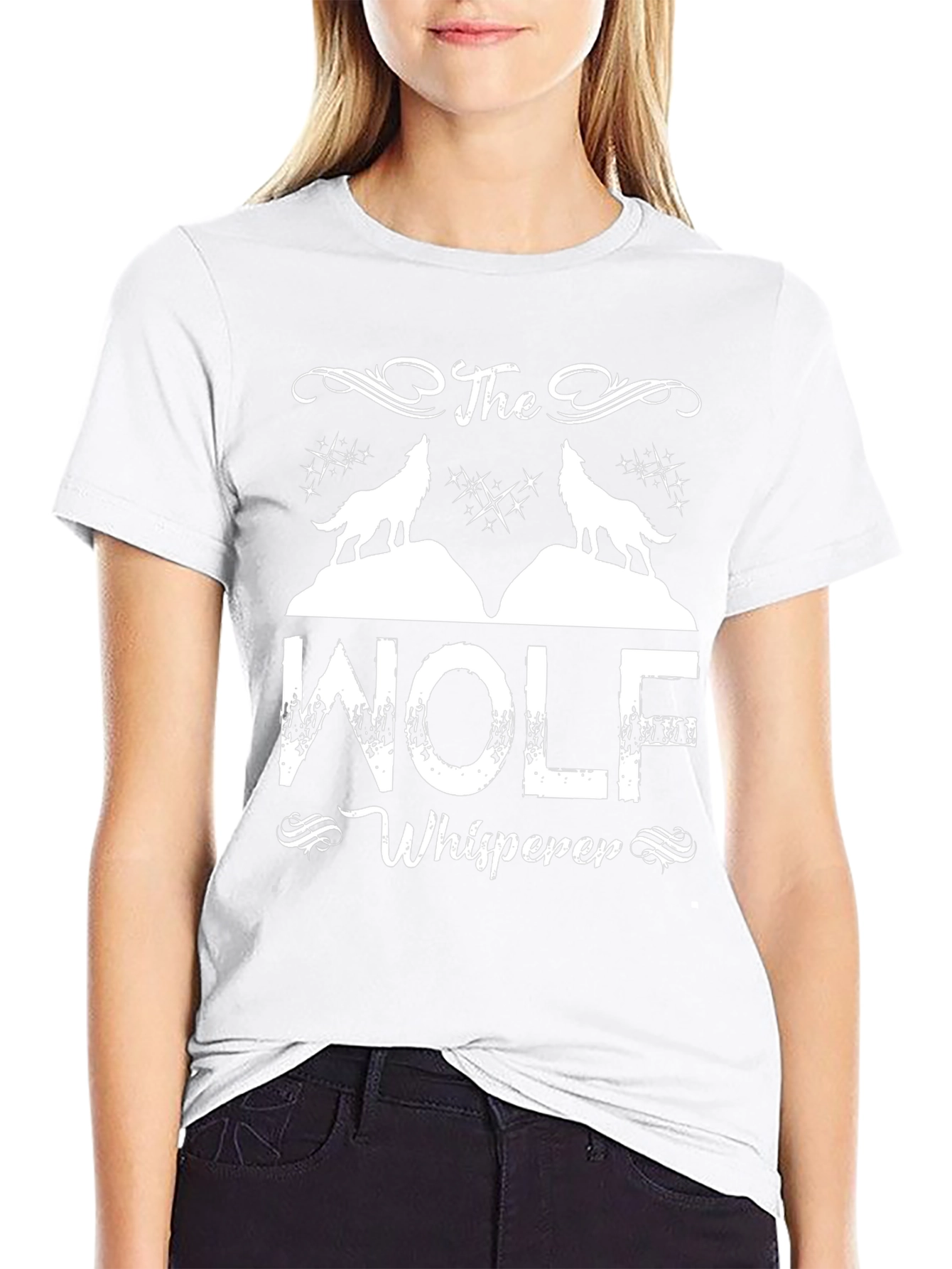 The Wolf Whisperer Graphic T-Shirt - Black