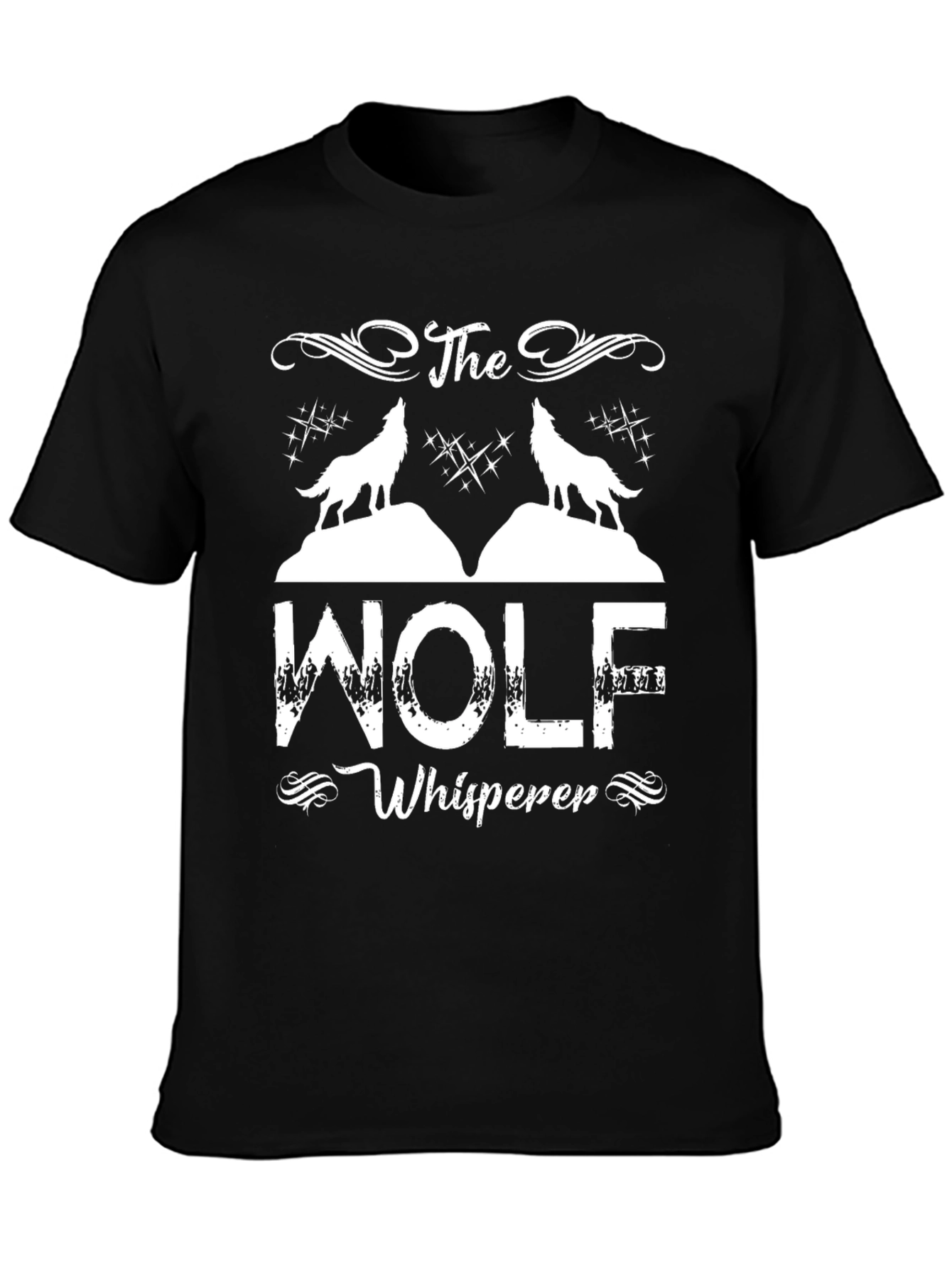 The Wolf Whisperer Graphic T-Shirt - Black