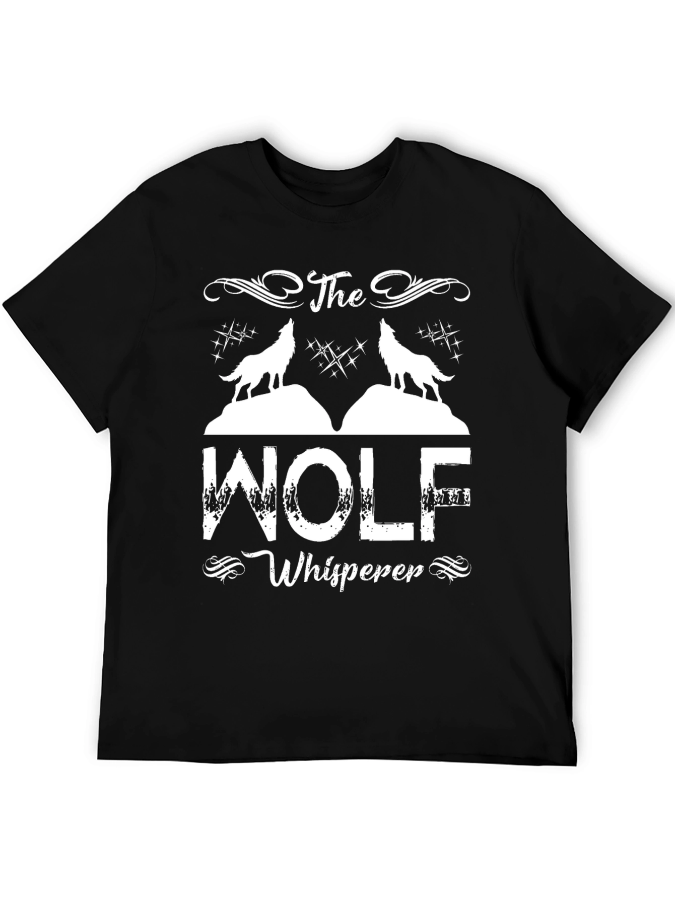 The Wolf Whisperer Graphic T-Shirt - Black