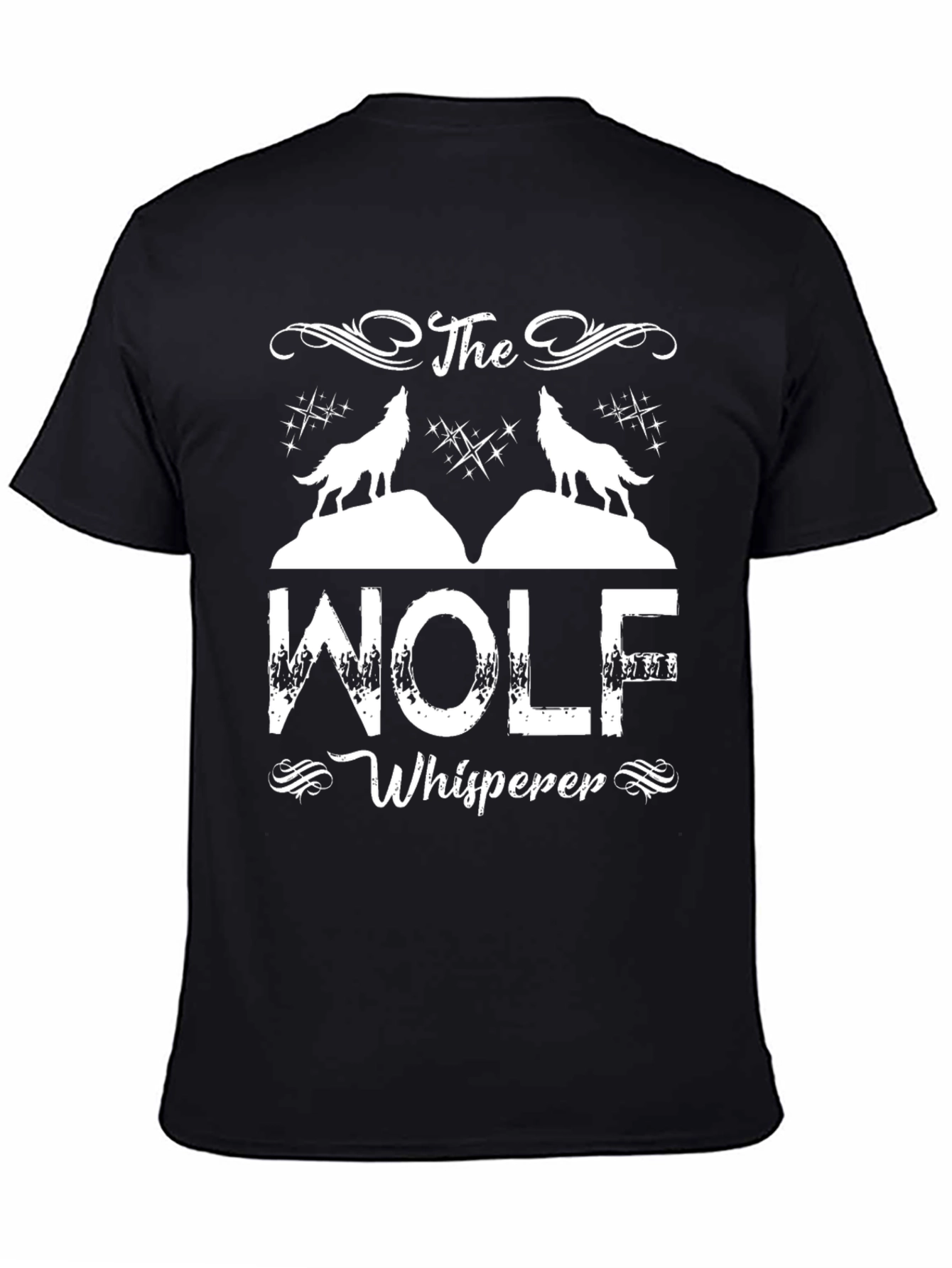The Wolf Whisperer Graphic T-Shirt - Black