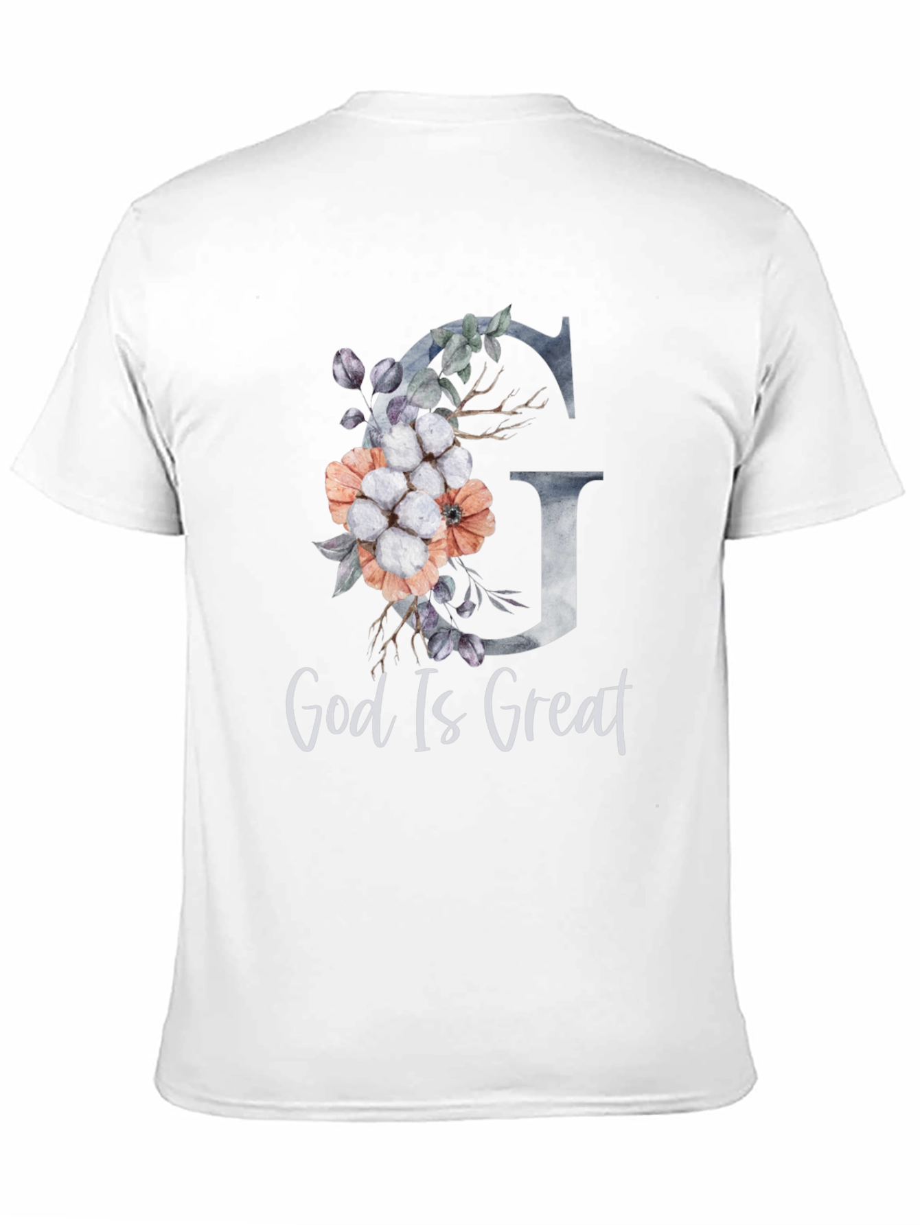 God Is Great Floral Letter Graphic T-Shirt