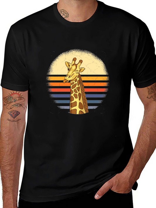 Retro Giraffe T-Shirt - Stylish Graphic Tee