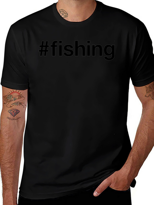 Mens #fishing Graphic Tee - Black