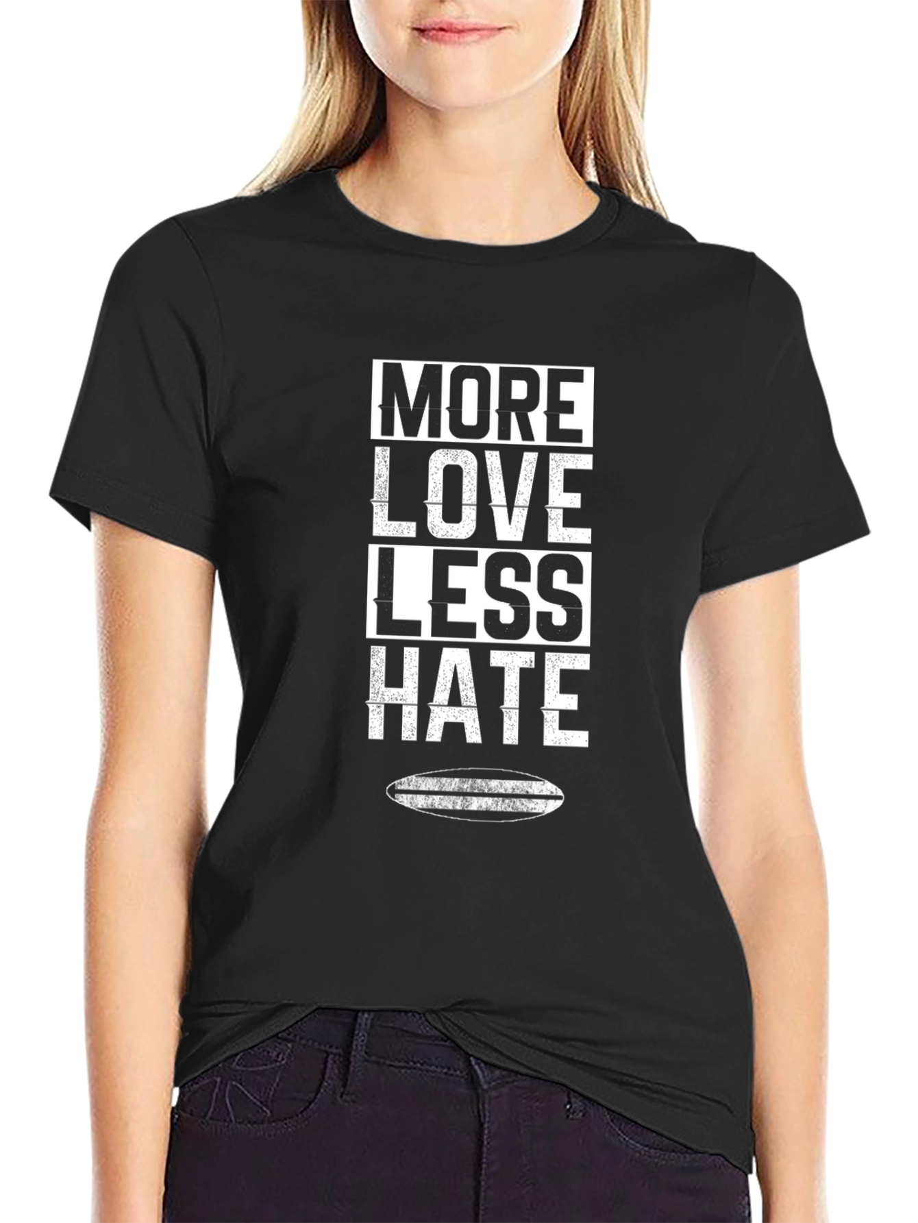 More Love Less Hate Graphic T-Shirt